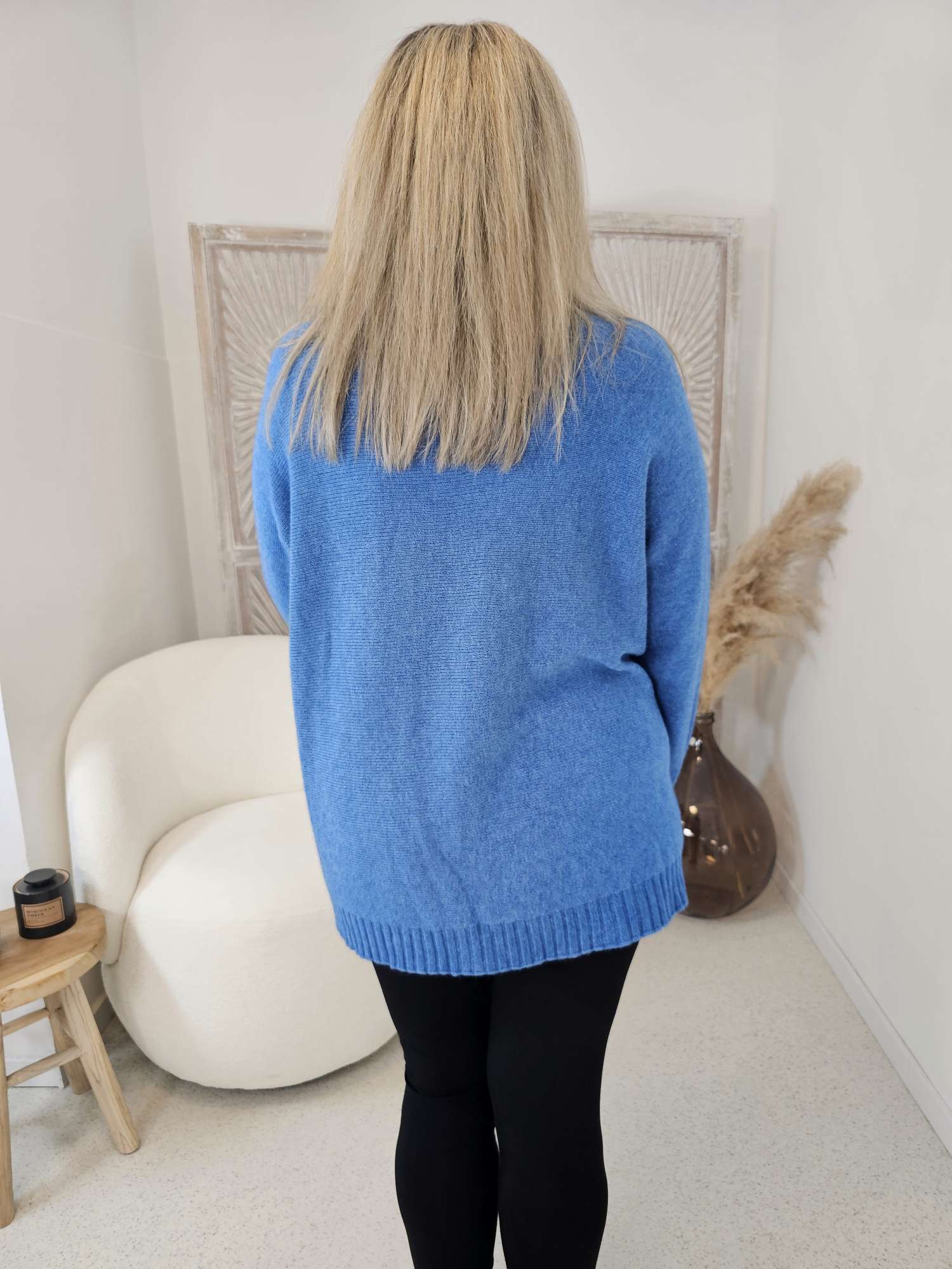 LIGHT KNIT SWEATER ALISON Stehkragen Oversize 34- 42 Made in Italy Pullover LIGHT KNIT SWEATER ALISON Stehkragen Oversize 34- 42 Made in Italy Pullover