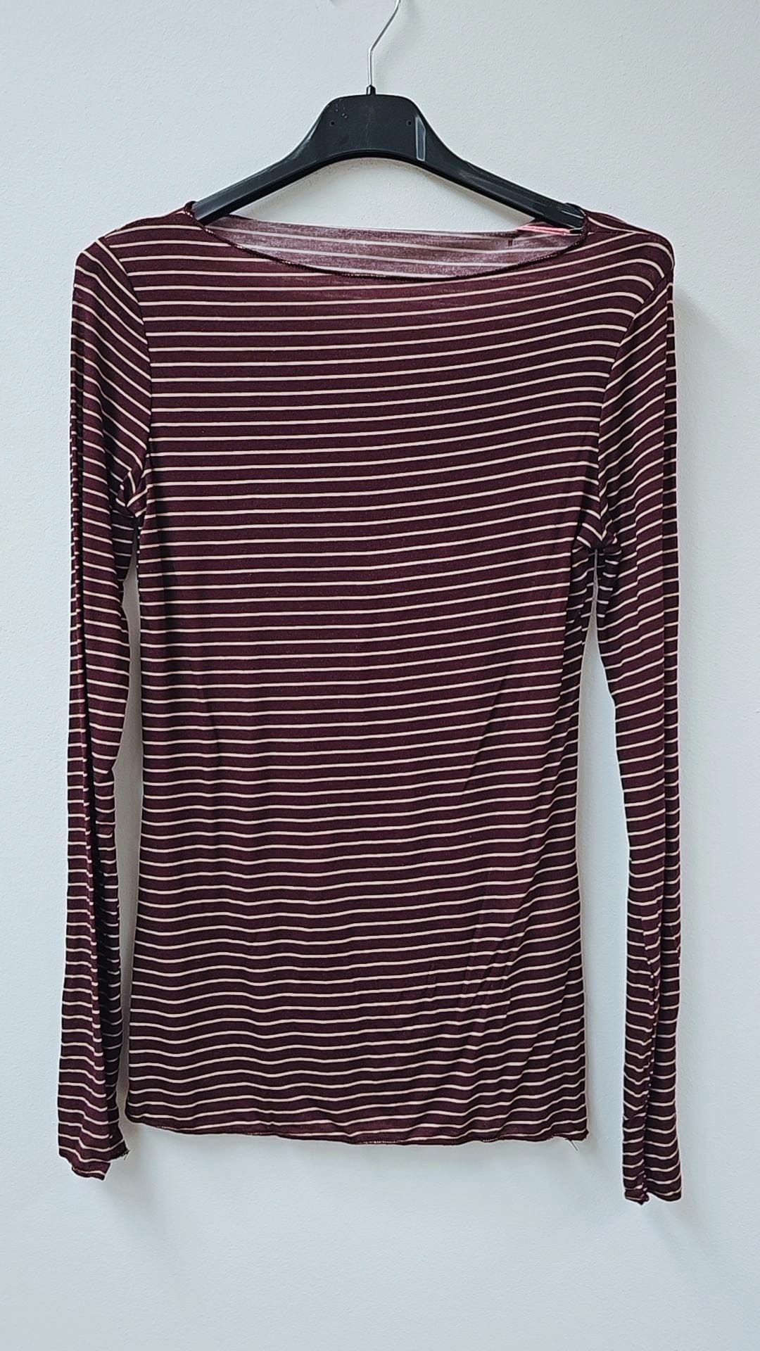 COMFY STRETCH LANGARMSHIRT STREIFEN Made in Italy Gr.  34- 40/42 LS0113 Cashmere