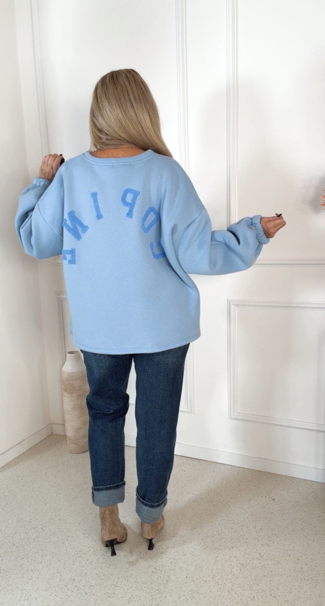 BASIC SWEATER COPINE Made in Italy 36 - 42 Pullover Sweatshirt