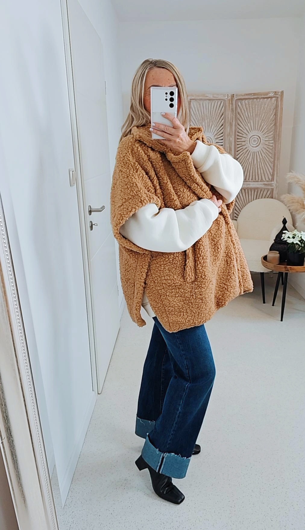 TEDDY WESTE ANNI Made in Italy 34-46/48 Mantel Jacke ärmellos COAT TEDDY WESTE ANNI Made in Italy 34-46/48 Mantel Jacke ärmellos COAT