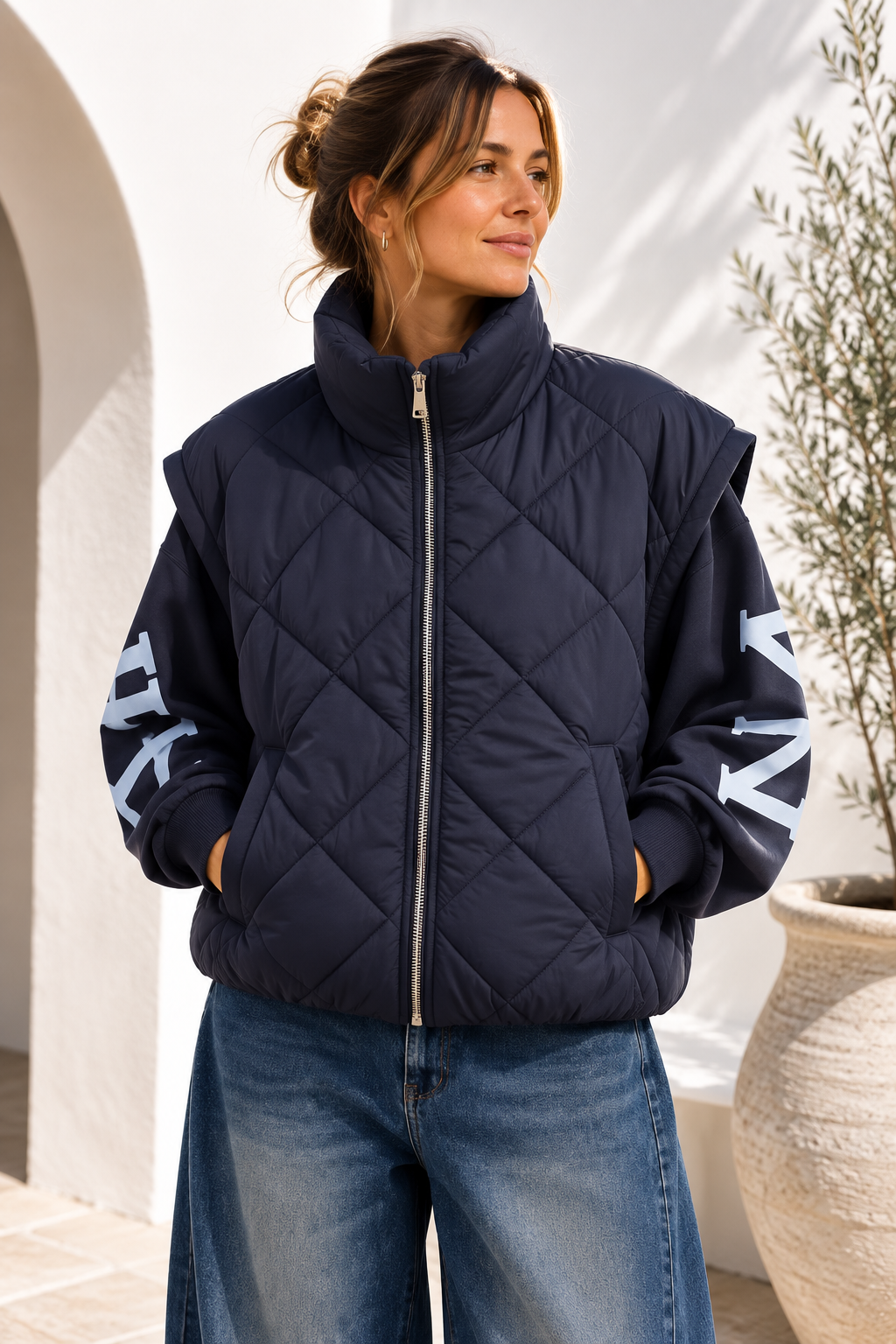 Steppjacke Svenja – Made in Italy – lässiger Spätsommer-Look Gr. 34-42