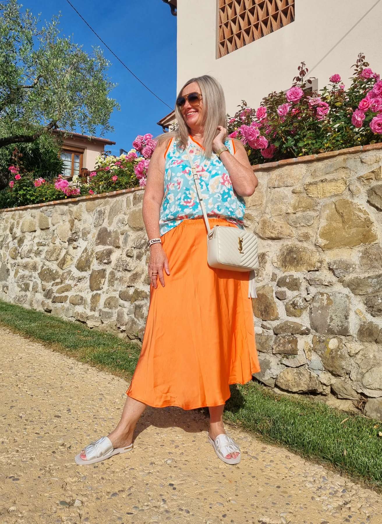 EDLER SATIN SKIRT SABRINA ORANGE Silk Seiden Mix Rock Made in Italy 34-40/42 EDLER SATIN SKIRT SABRINA ORANGE Silk Seiden Mix Rock Made in Italy 34-40/42