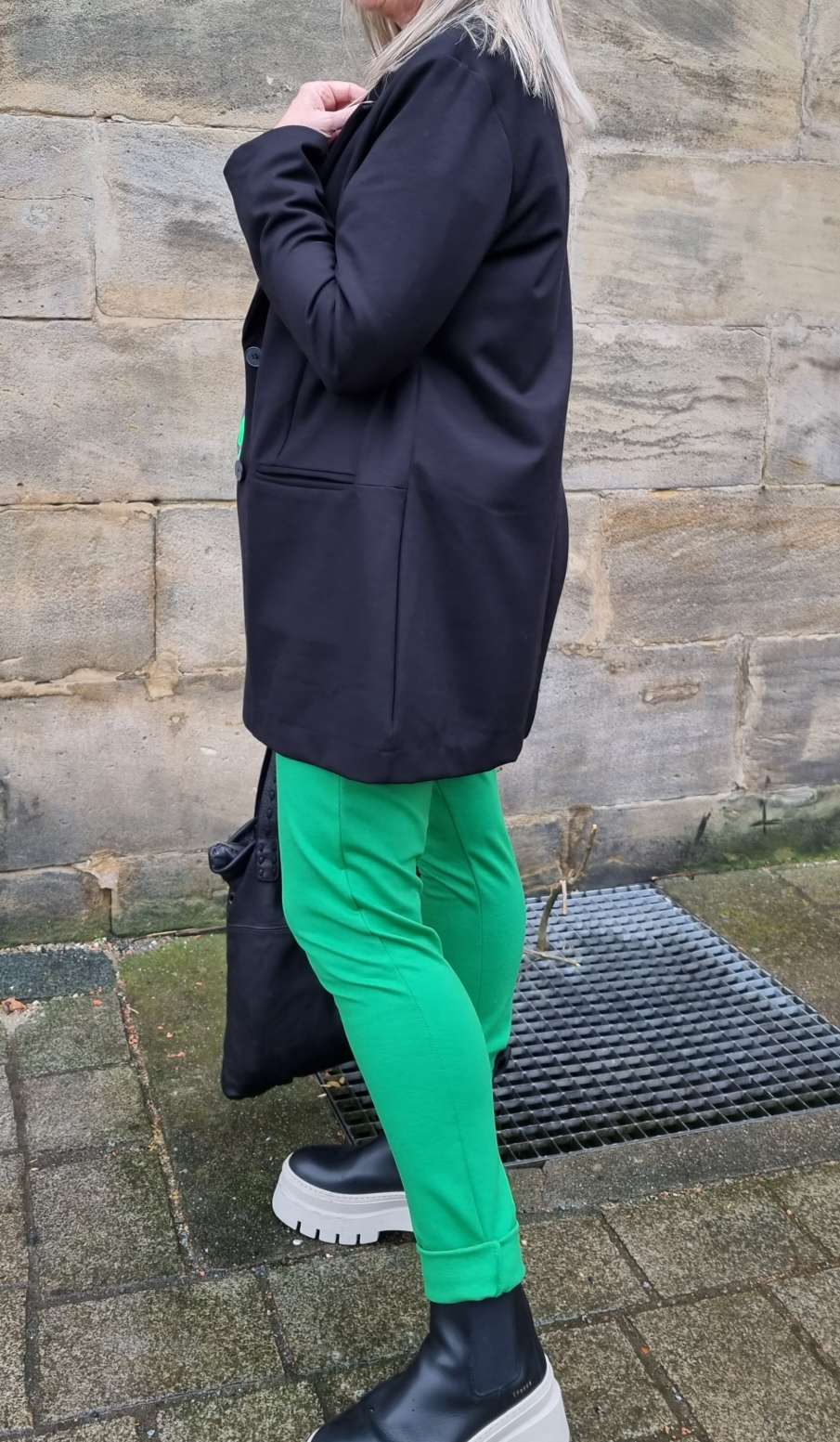 BASIC BLAZER VANESSA SCHWARZ 38-42 Made in Italy Oversize Jacke Sakko Jacket BASIC BLAZER VANESSA SCHWARZ 38-42 Made in Italy Oversize Jacke Sakko Jacket