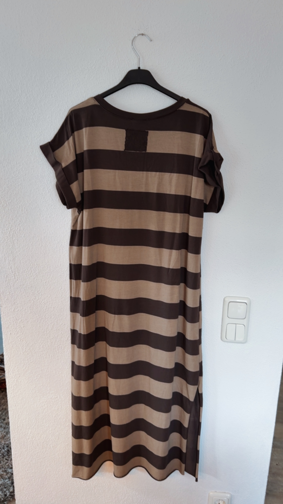 🌸 Shirtkleid „Candy Breeze Stripes – Blockstreifen Made in Italy 34-42