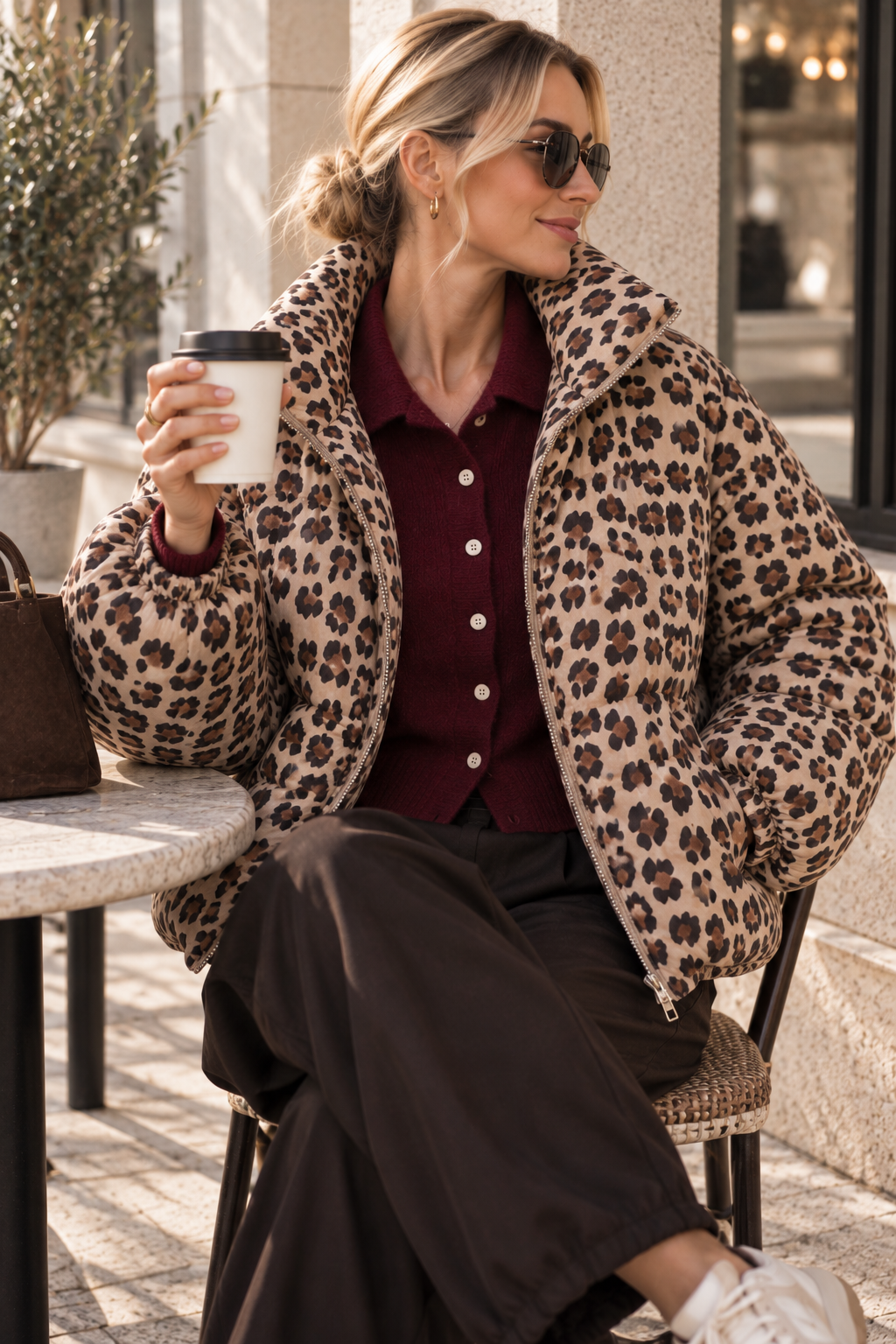 Jacke Puffy Monika LEO – lässiger Allrounder für die Übergangszeit Made in Italy 34-42