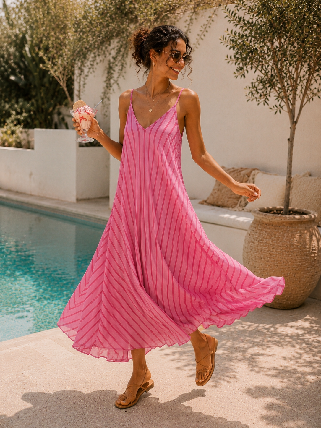 Sommerkleid Eloria Stripes Made in Italy 34-40/42