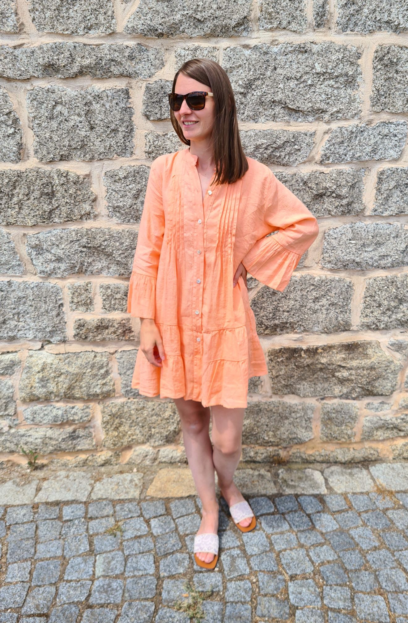 LINEN TUNIKA DRESS LIVA KORALLE 34-40 Made in Italy Leinen Kleid Leinenkleid Linendress LINEN TUNIKA DRESS LIVA KORALLE 34-40 Made in Italy Leinen Kleid Leinenkleid Linendress