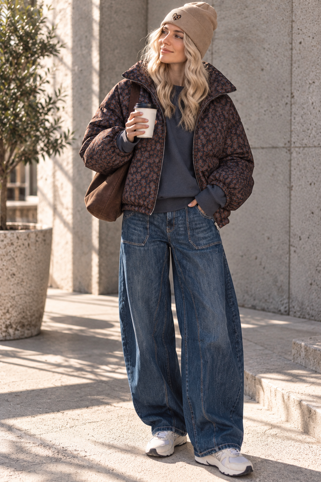 Jacke Puffy Monika LEO – lässiger Allrounder für die Übergangszeit Made in Italy 34-42