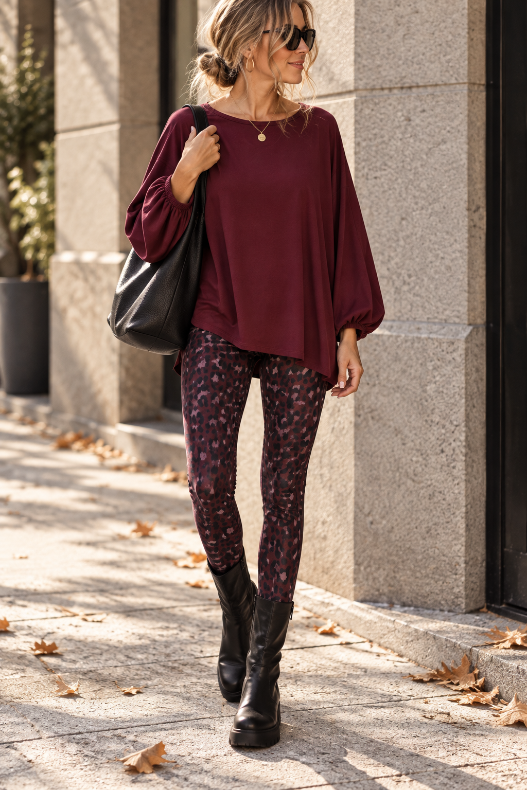 Basic Fledermaus-Pullover I H0144 I 34-44 I Made in Italy