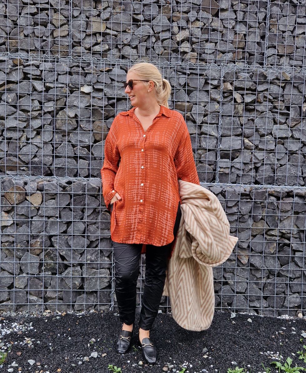OVERSIZE BLUSE LUCY ROT 34-42 Made in Italy Seide Silk Longbluse Hemd OVERSIZE BLUSE LUCY ROT 34-42 Made in Italy Seide Silk Longbluse Hemd