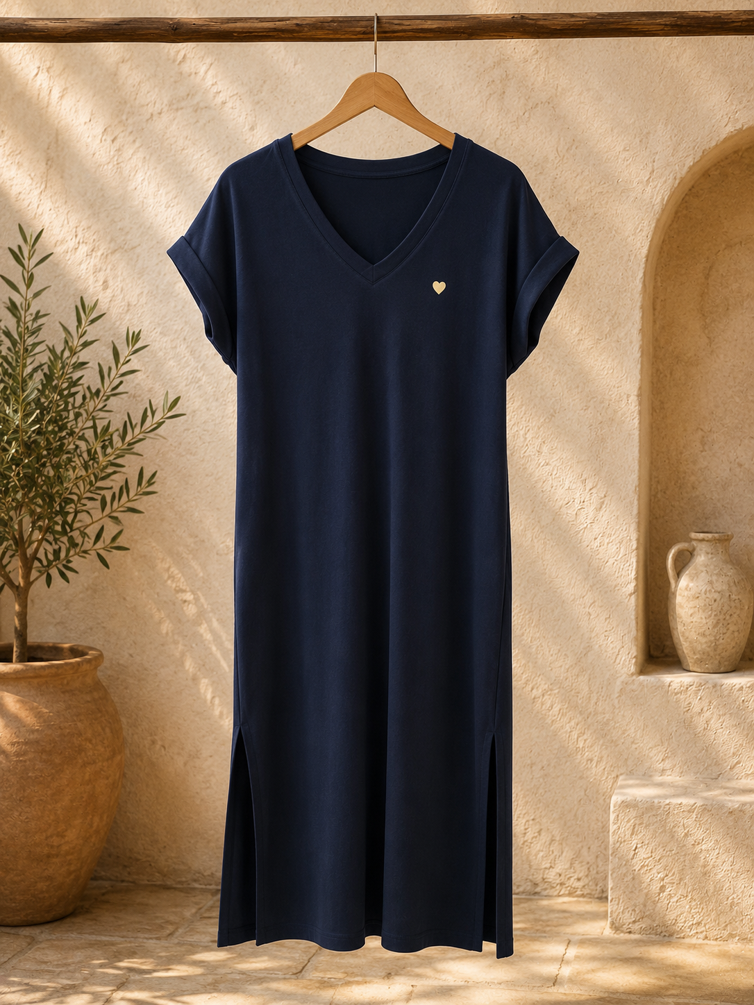 Sweatshirt-Kleid Taliya Mini Herz Made in Italy 34-42/44