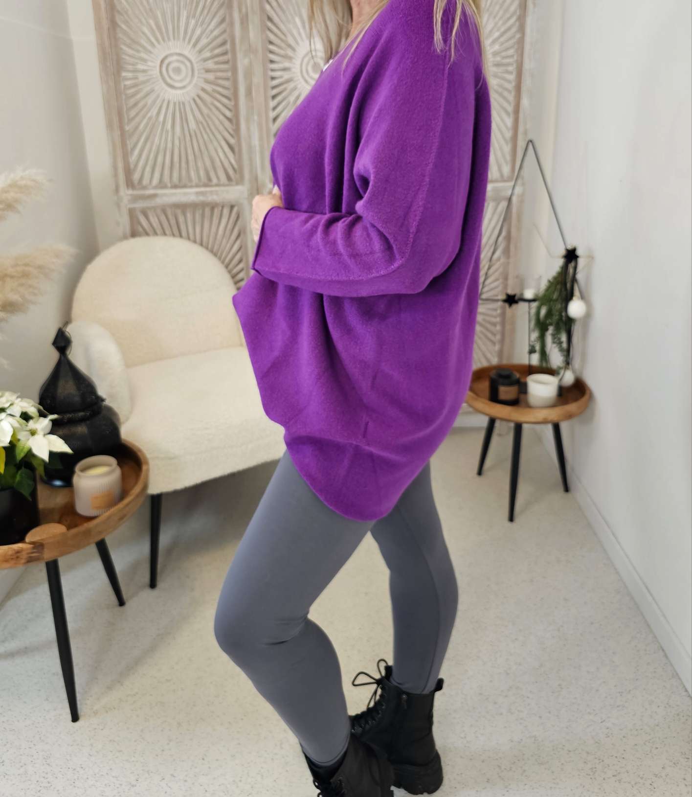 LIGHT KNIT SWEATER MARION Made in Italy Oversize 34-48 Strickpullover Pullover LIGHT KNIT SWEATER MARION Made in Italy Oversize 34-48 Strickpullover Pullover