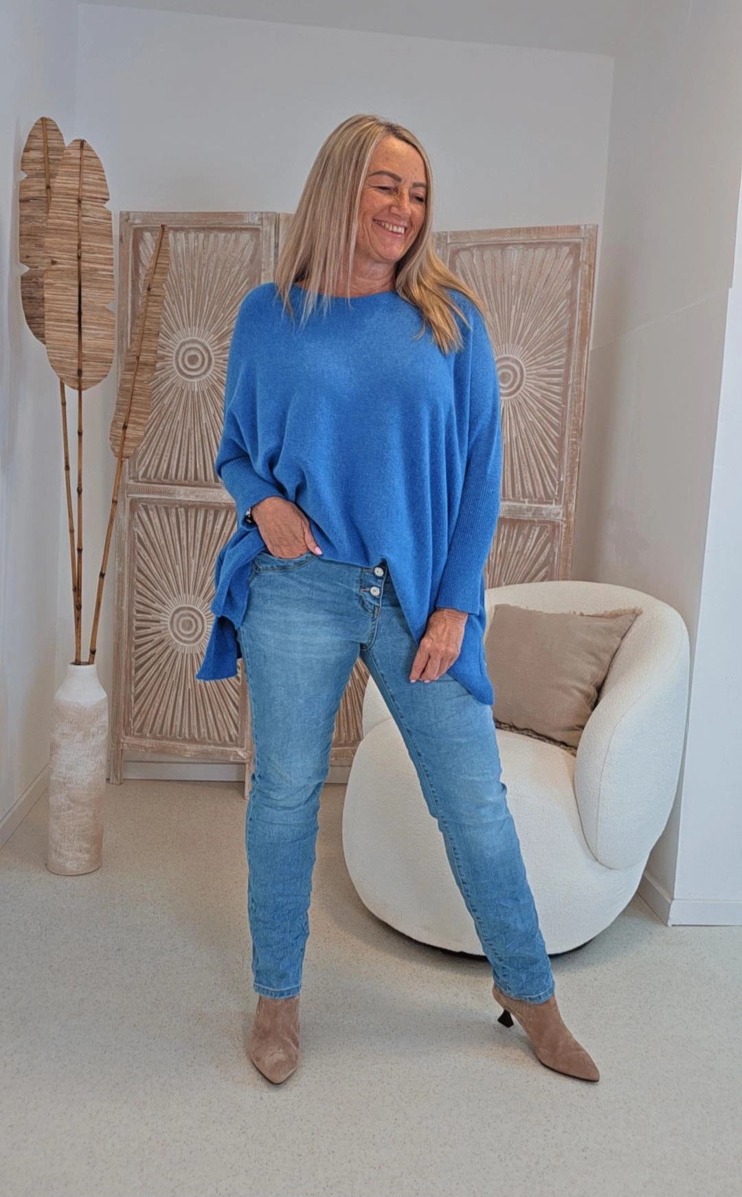 OVERSIZE KNIT SWEATER SIGRID Made in Italy 34-48/50 Strick Pullover