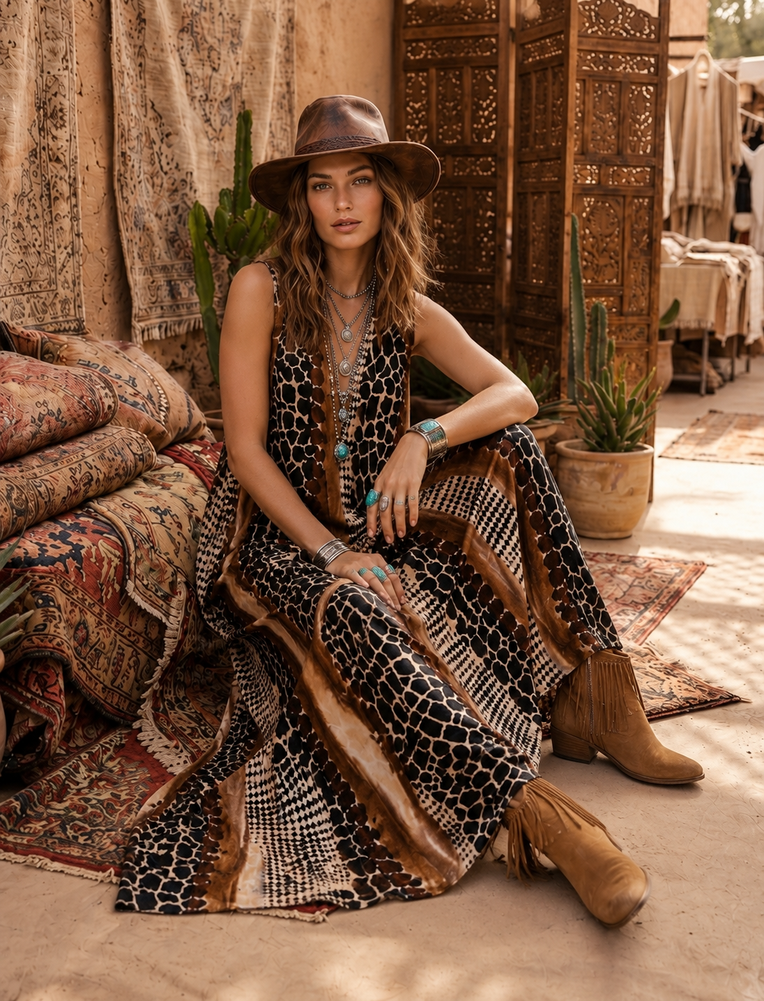 Kleid Kamaria – Dein stilvoller Leo-Liebling 🐆 Made in Italy Gr 34-42