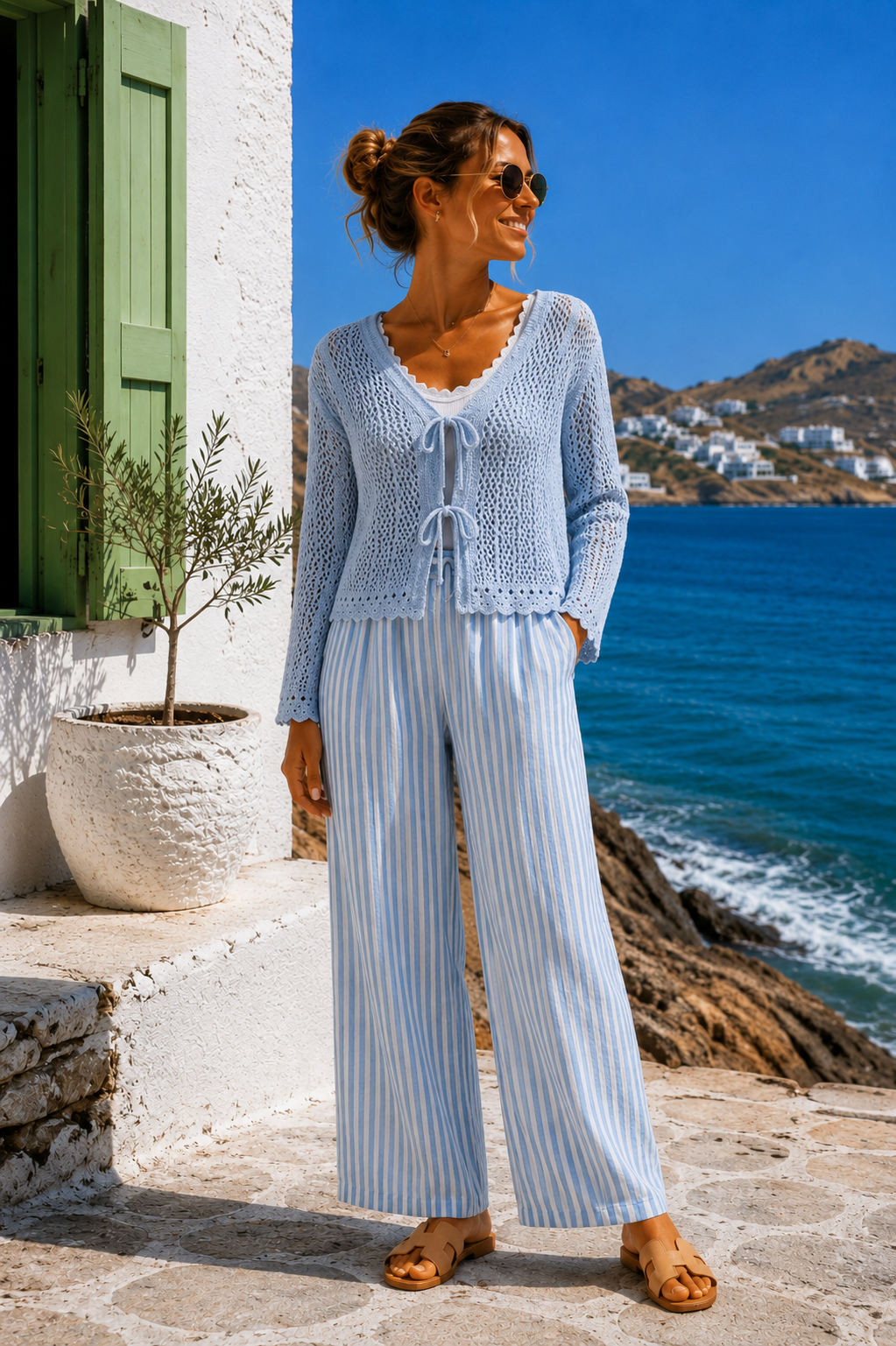 Strickjacke Malia Häkelmuster Uni Made in Italy 34-40/42