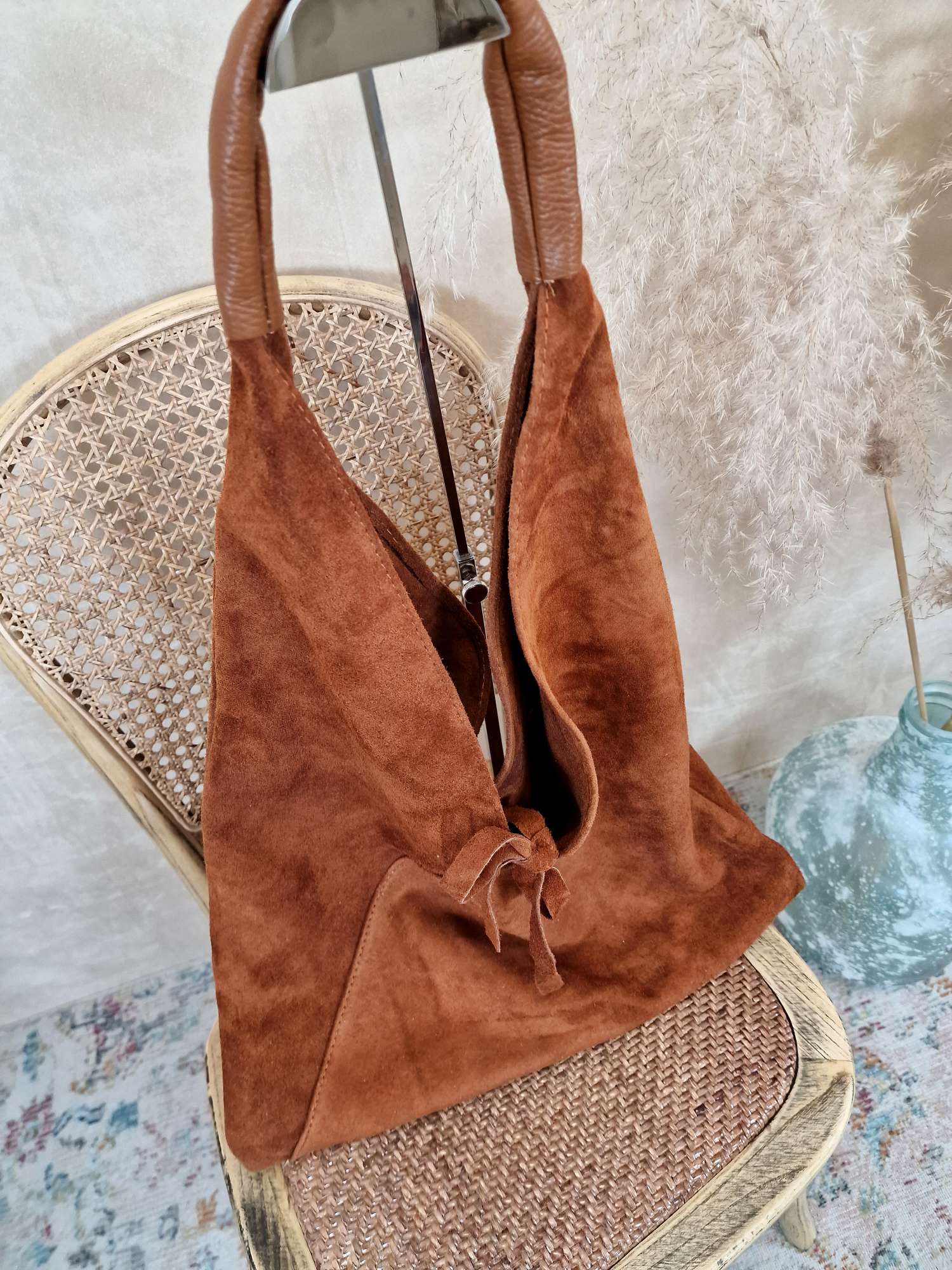 WILDLEDER SHOPPER RENATE COGNAC Made in Italy Leder Tasche Shopping Bag versch. Farben WILDLEDER SHOPPER RENATE COGNAC Made in Italy Leder Tasche Shopping Bag versch. Farben