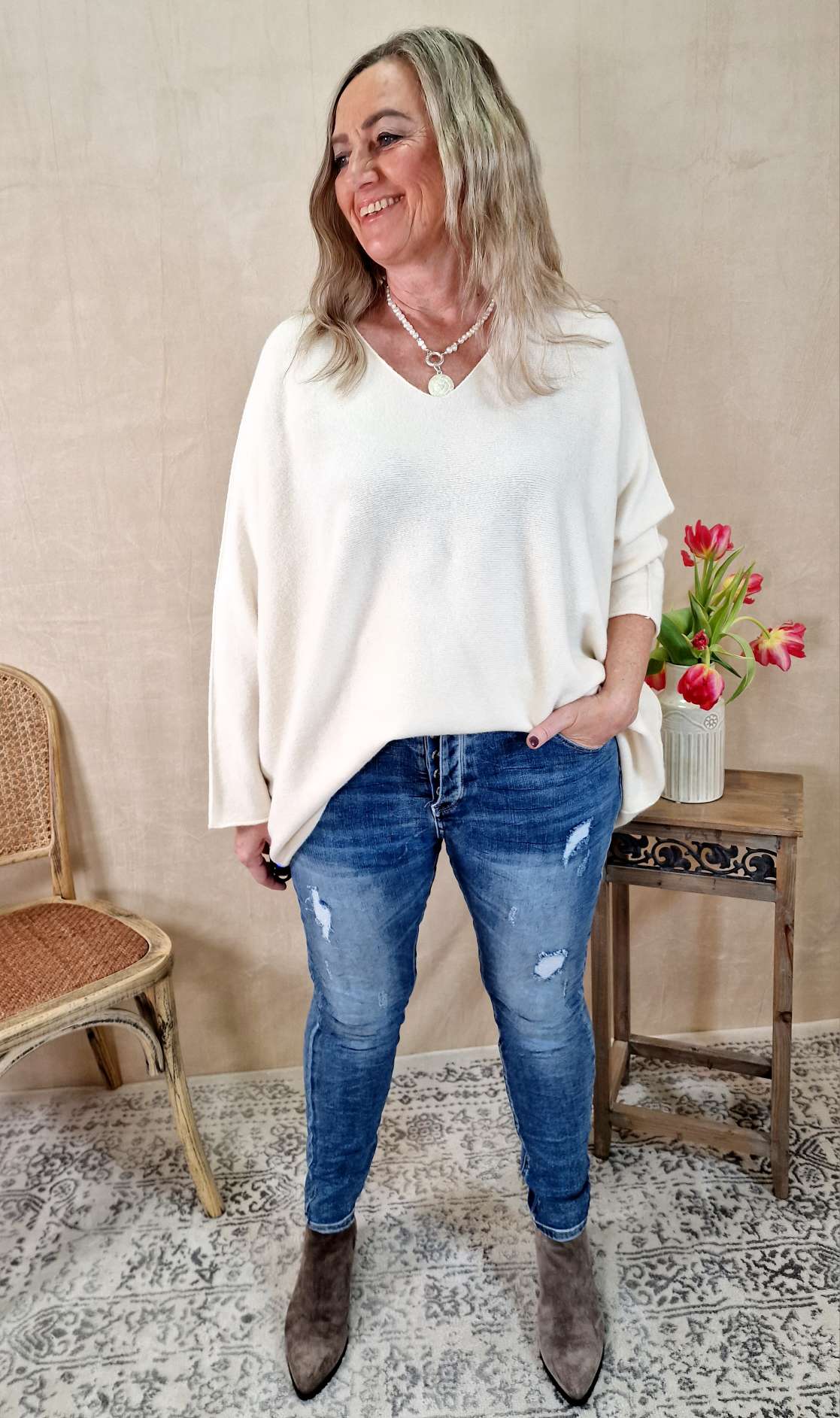 DESTROEYD JEANS MARIE - VARIANTENARTIKEL Denim Hose Skinny Blue Washed out DESTROEYD JEANS MARIE - VARIANTENARTIKEL Denim Hose Skinny Blue Washed out