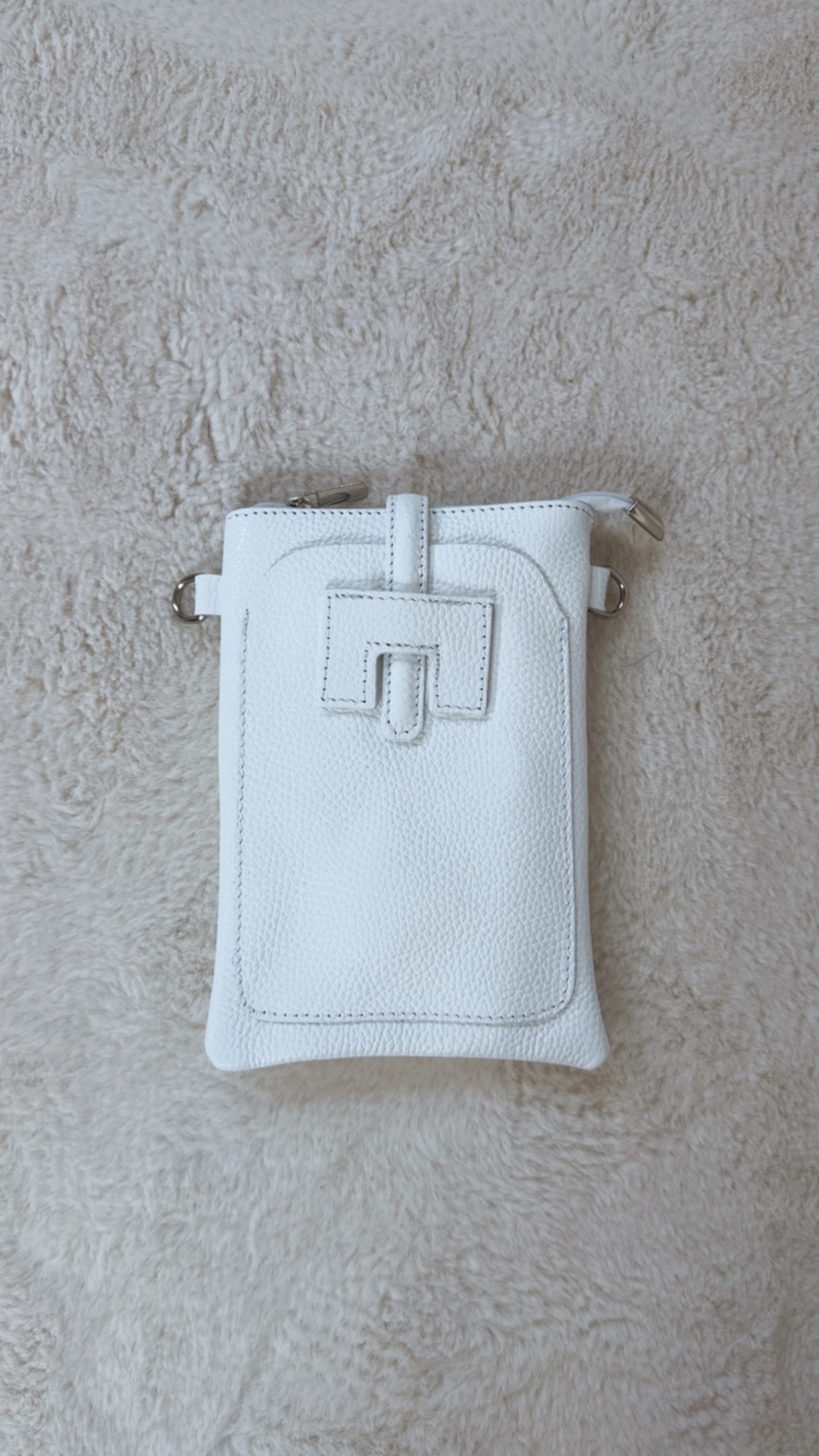 „Borsa Portacellulare Firenze“ – Handytasche aus Echtleder, Made in Italy