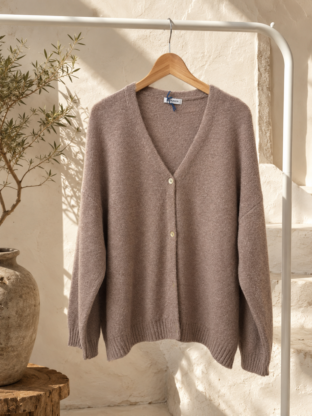 Agnetha – Oversize Alpaka Strickjacke | Made in Italya Cardigan  34-44