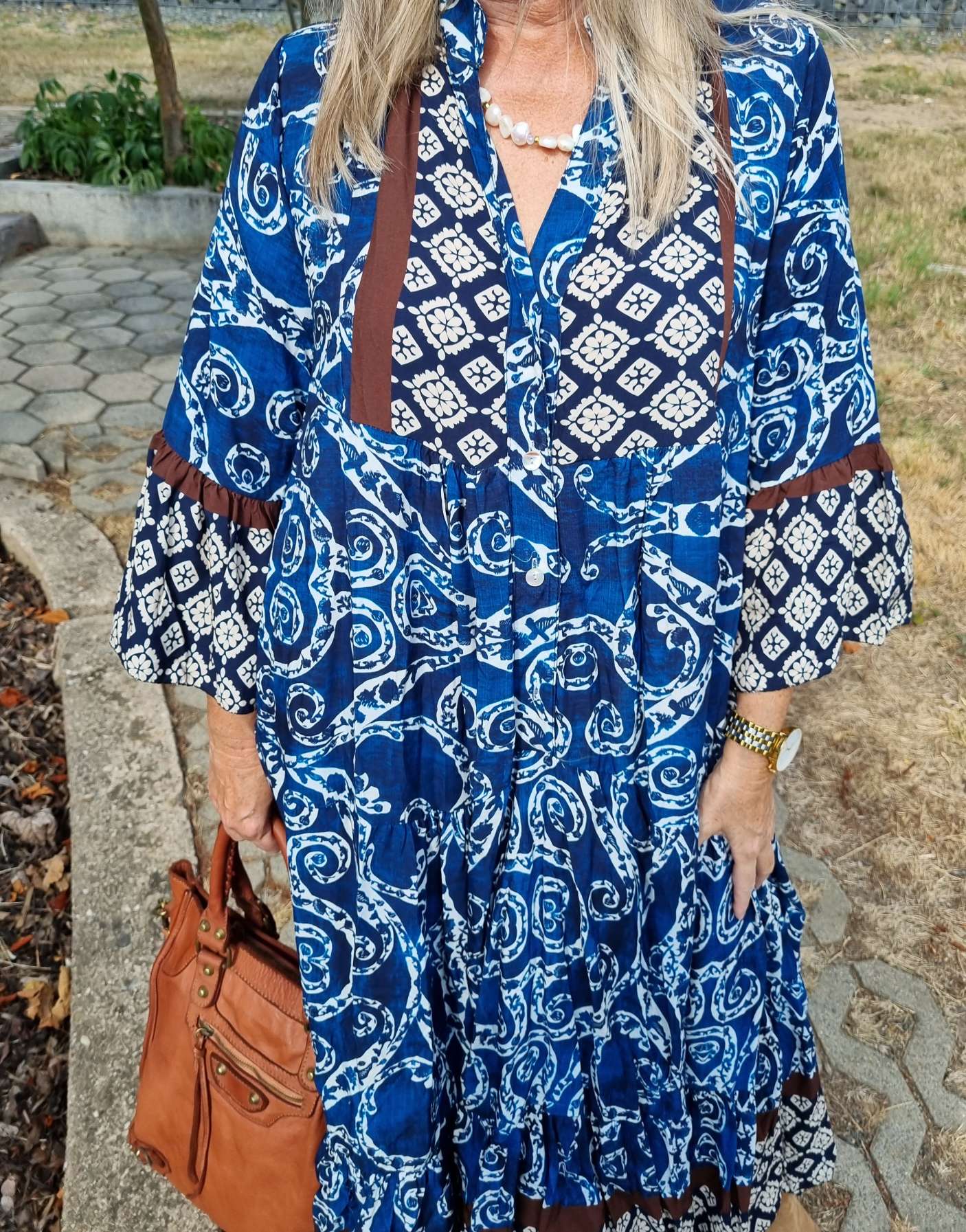 MAXI TUNIKA DRESS STROMBOLI BLAU 34-40/42 Made in Italy langes Kleid Hängerchen Tunikakleid MAXI TUNIKA DRESS STROMBOLI BLAU 34-40/42 Made in Italy langes Kleid Hängerchen Tunikakleid