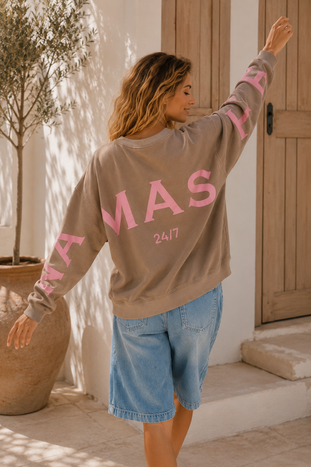 Sweatshirt „Namaste 24/7 Uni“ – Made in Italy | One Size bis ca. Gr. 42