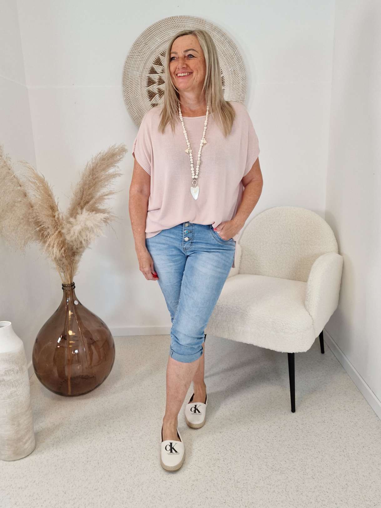 CAPRI JEANS ELKE 36-42 Made in Italy bequeme kurze Freizeit Hose Denim CAPRI JEANS ELKE 36-42 Made in Italy bequeme kurze Freizeit Hose Denim