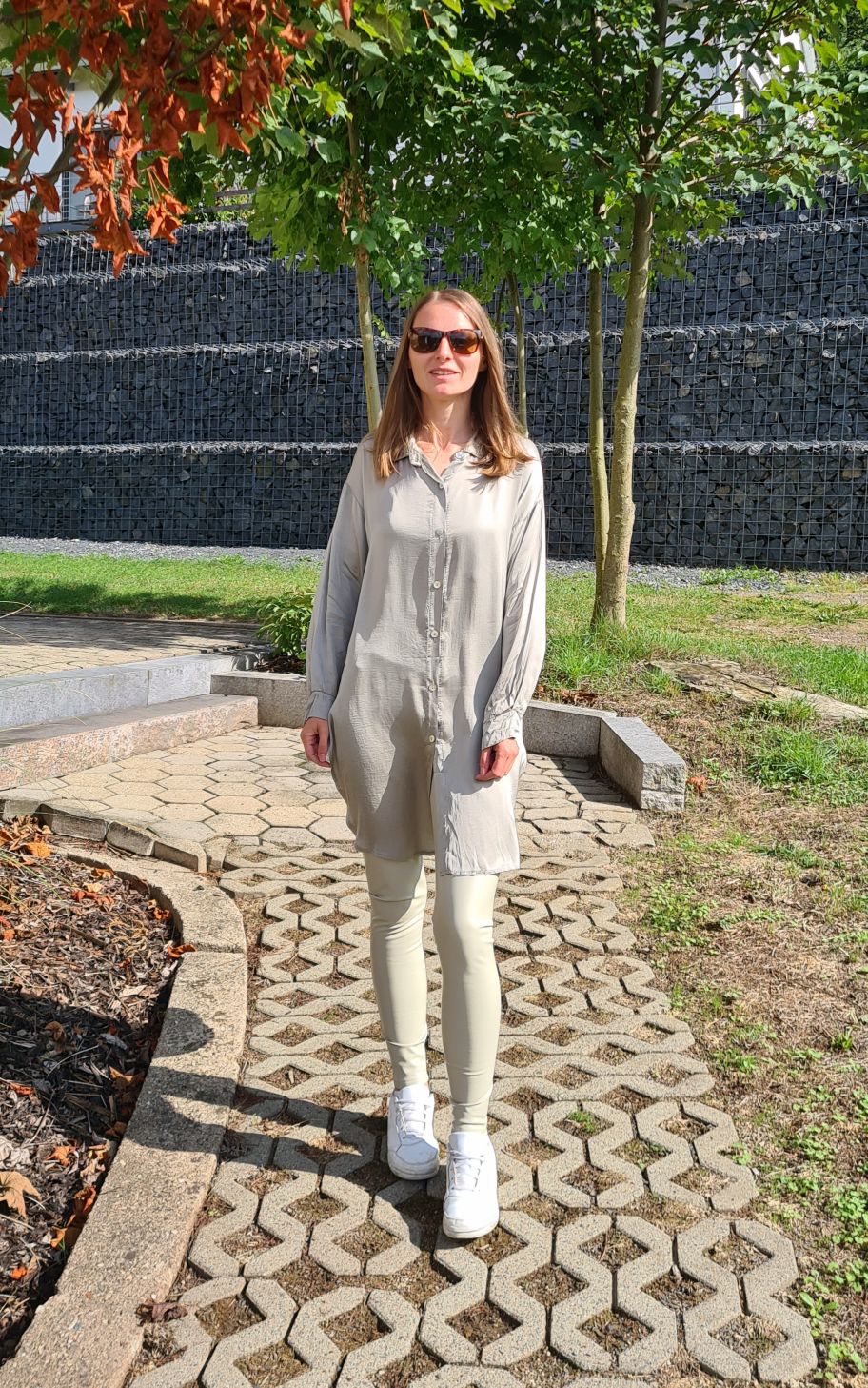OVERSIZE BLUSE BIANCA GRAU BEIGE 34-42 Made in Italy Longbluse Hemd OVERSIZE BLUSE BIANCA GRAU BEIGE 34-42 Made in Italy Longbluse Hemd