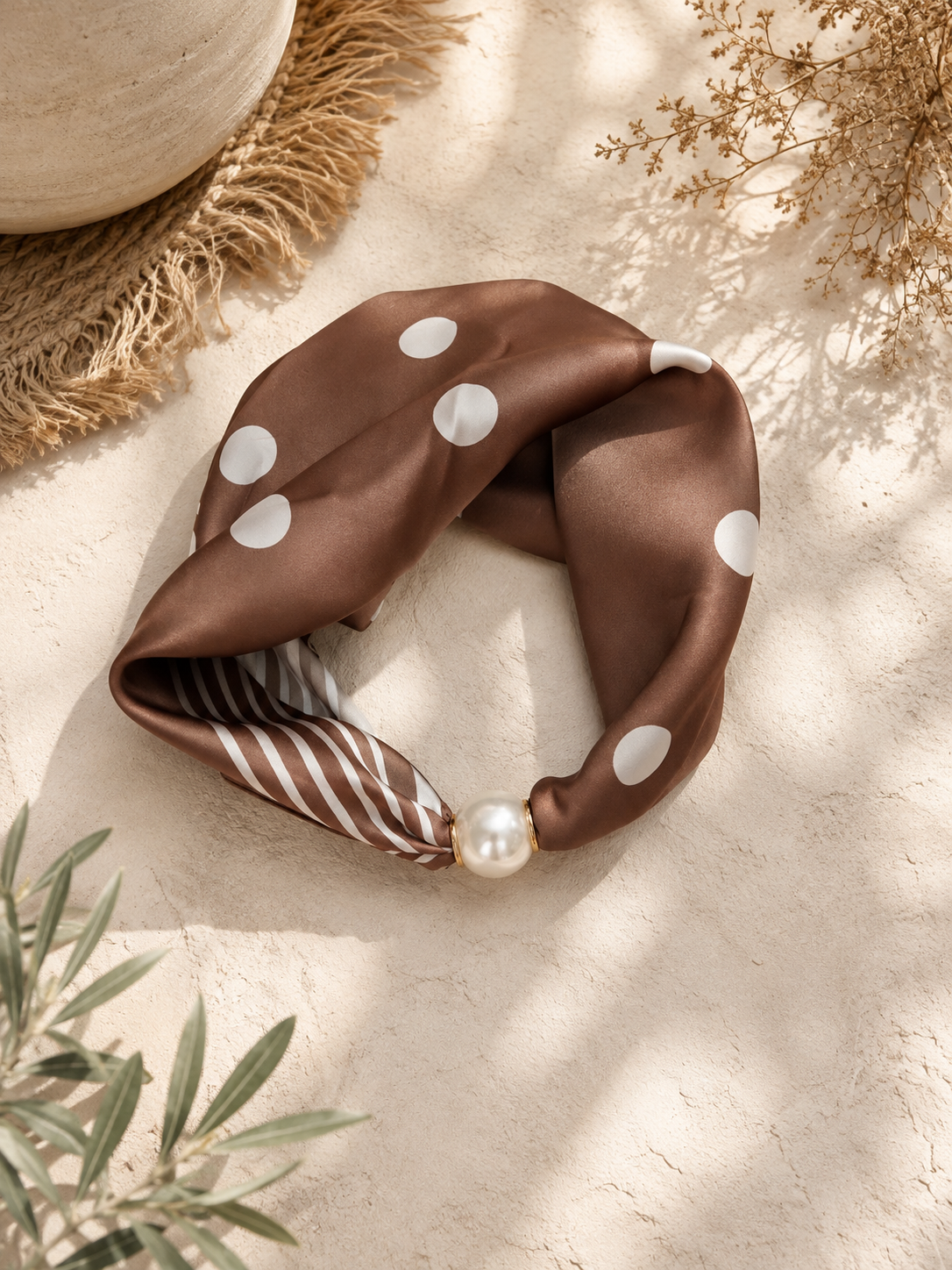Tuchkette Evania DOTS Perlenverschluss