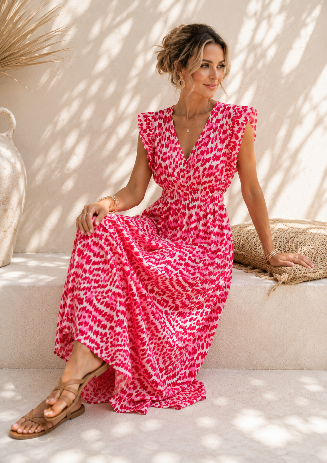 Kleid Arusha – Musselinkleid mit Boho-Charme  – Made in Italy |  tragbar bis Größe 42/44