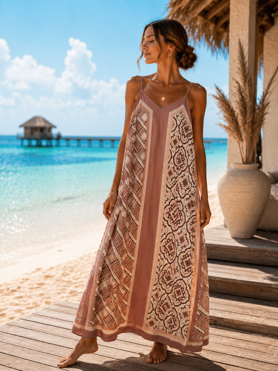 Maxikleid Cordelia Seide mit raffiniertem Wendedesign Made in Italy 34-40/42