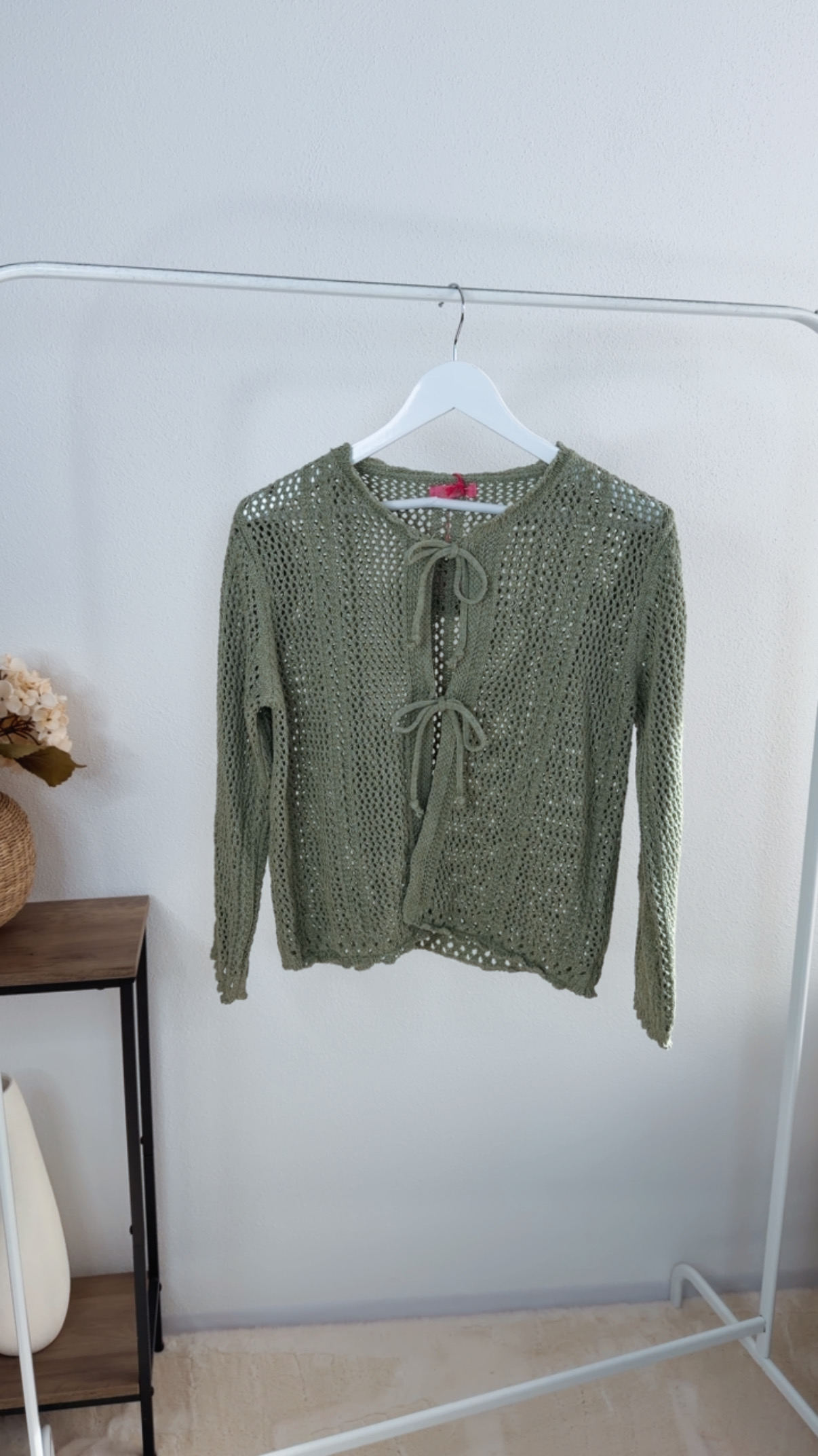 Strickjacke Malia Häkelmuster Uni Made in Italy 34-40/42