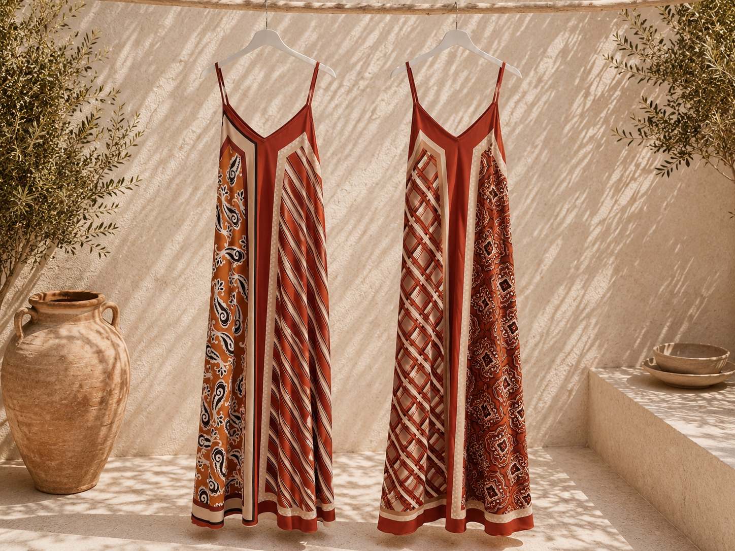 Maxikleid Cordelia Seide mit raffiniertem Wendedesign Made in Italy 34-40/42