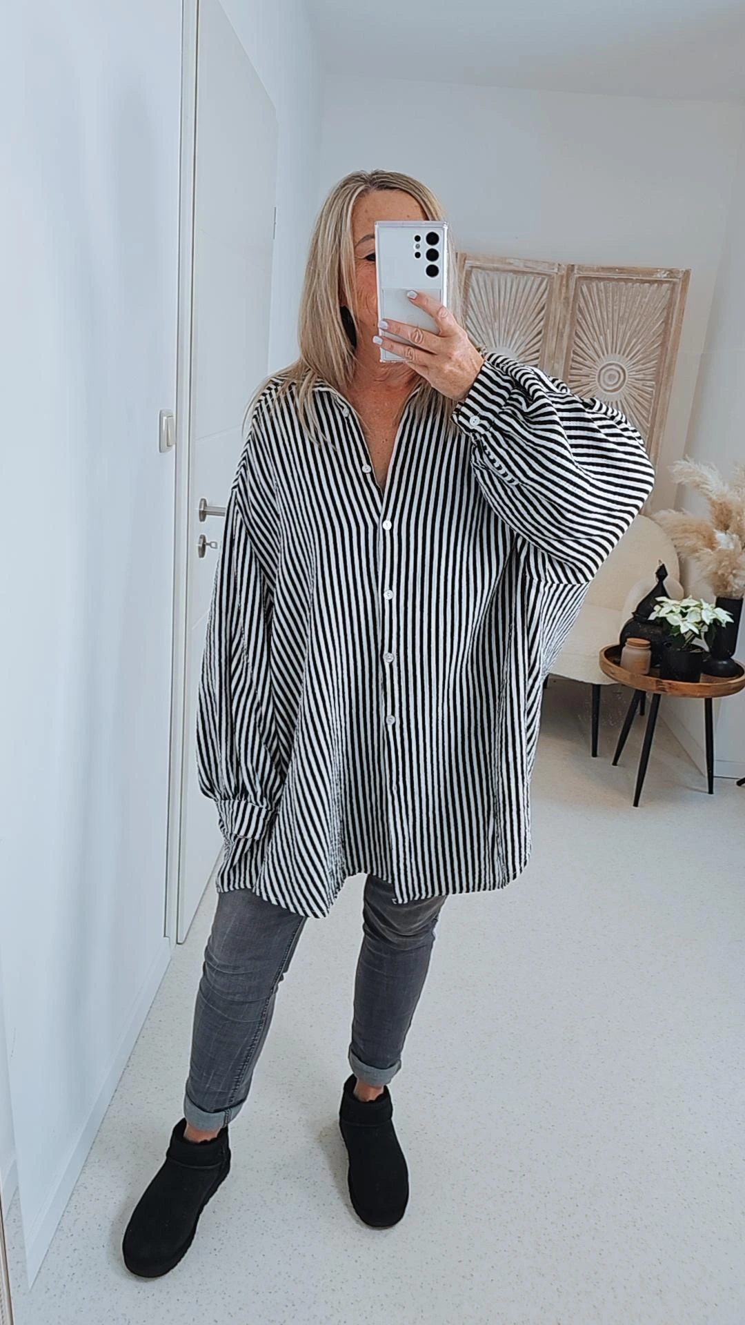 GESTREIFTE MUSSELIN BLUSE VALERIE 34-48 Made in Italy Shirt Hemd STRIPES