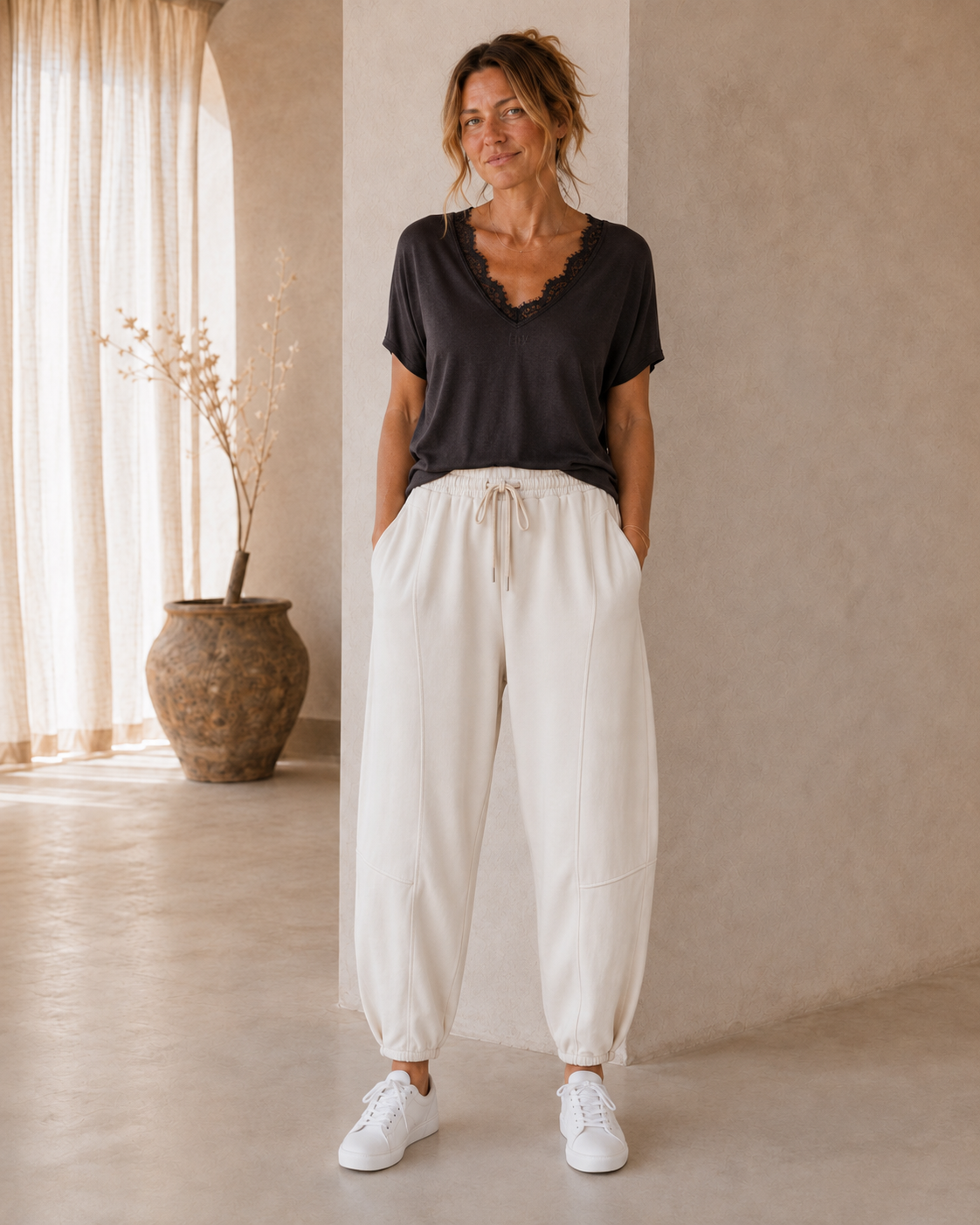 Ballon-Jogpant Amaris – lässige Basic Pants für jeden Tag Made in Italy 34-42/44
