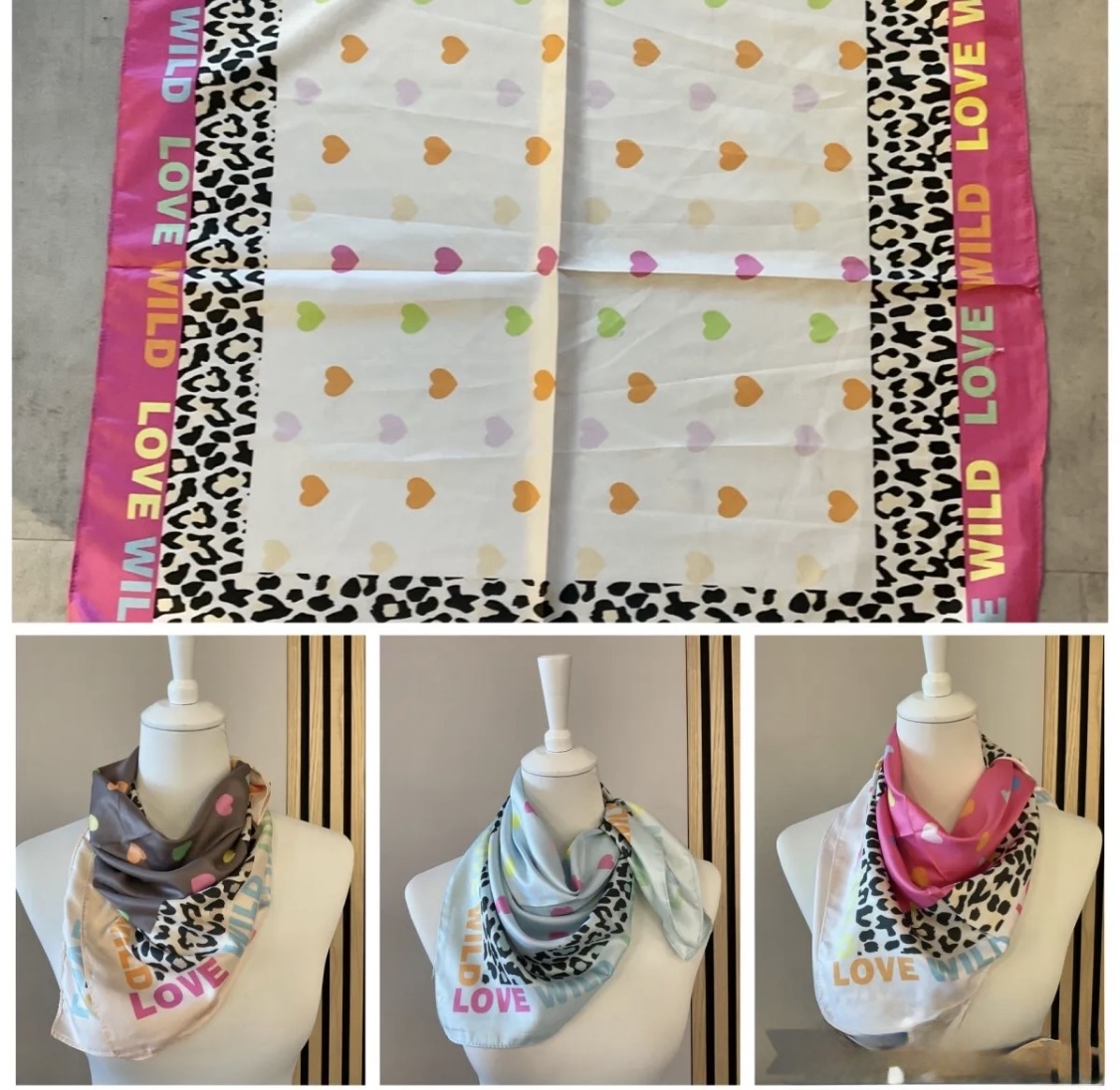 HALSTUCH WILD LOVE Design Tuch Schal Nickituch