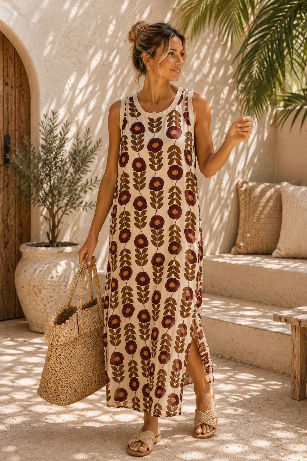 Satin-Kleid Anahita 🌴 Made in Italy Viskose Qualtiät Gr. 34-40/42