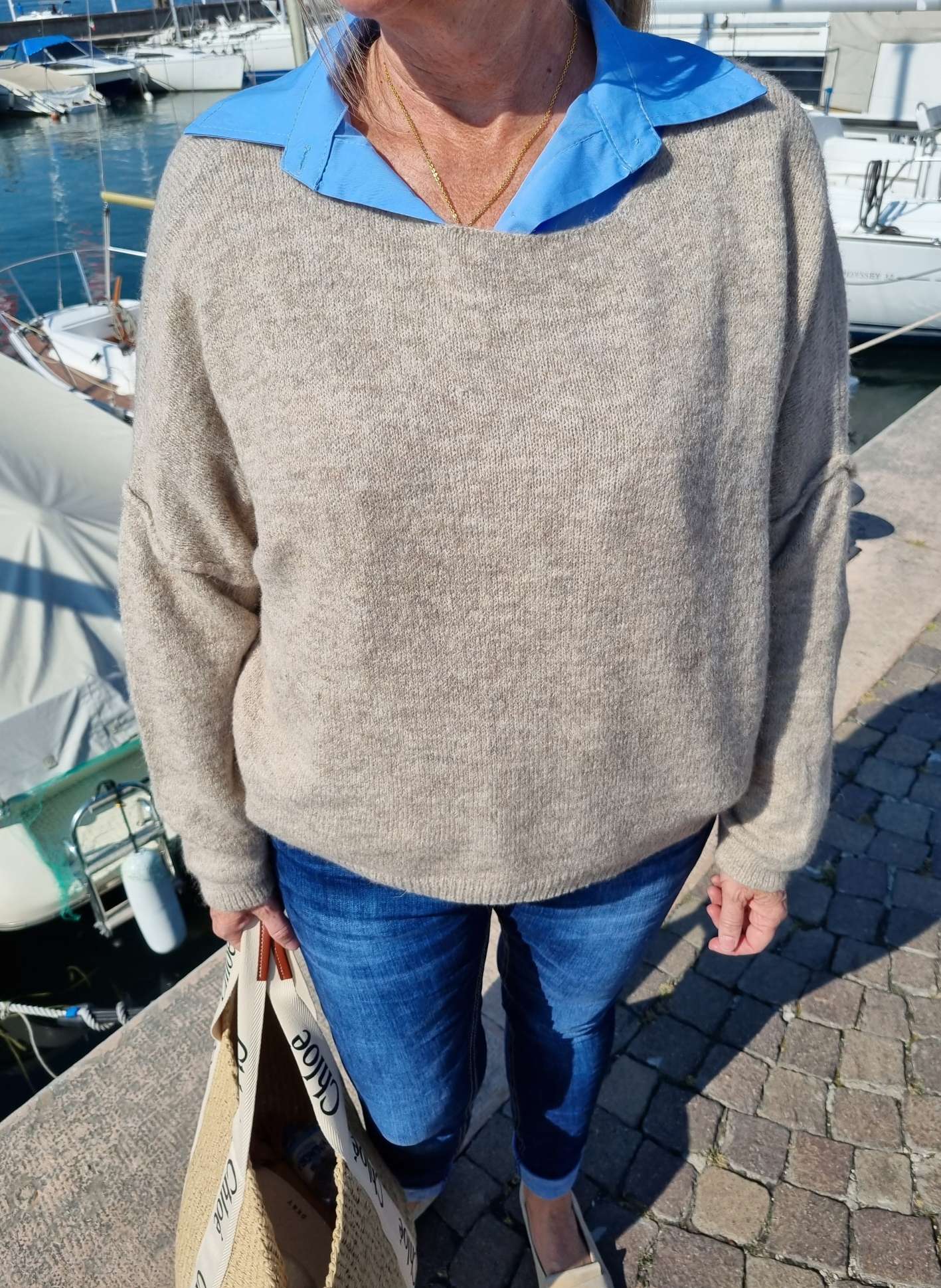 KNIT SWEATER LORENA BEIGE Made in Italy 34-42 Strick Pullover KNIT SWEATER LORENA BEIGE Made in Italy 34-42 Strick Pullover