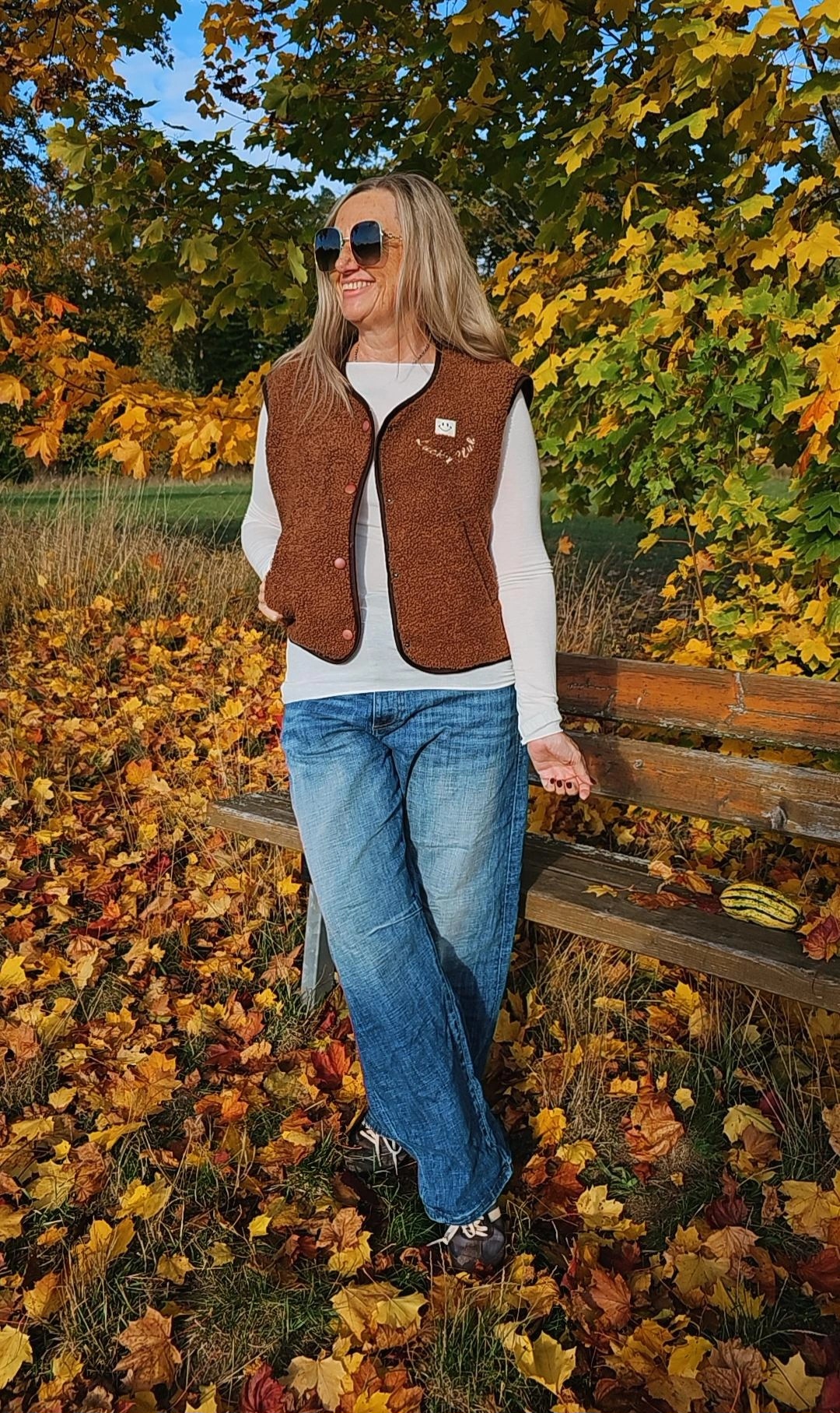 TEDDY-WESTE DIANA mit Stickerei 34-42 Made in Italy