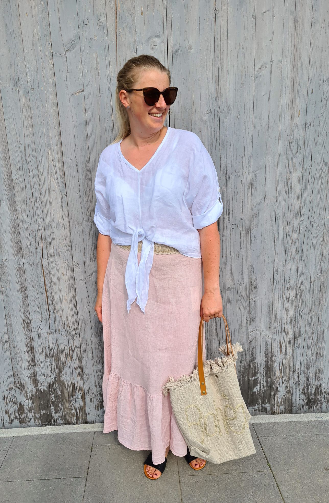 LINEN SKIRT KRISTIN ROSA 34-42 Made in Italy Leinen Midi Rock Bast Details LINEN SKIRT KRISTIN ROSA 34-42 Made in Italy Leinen Midi Rock Bast Details