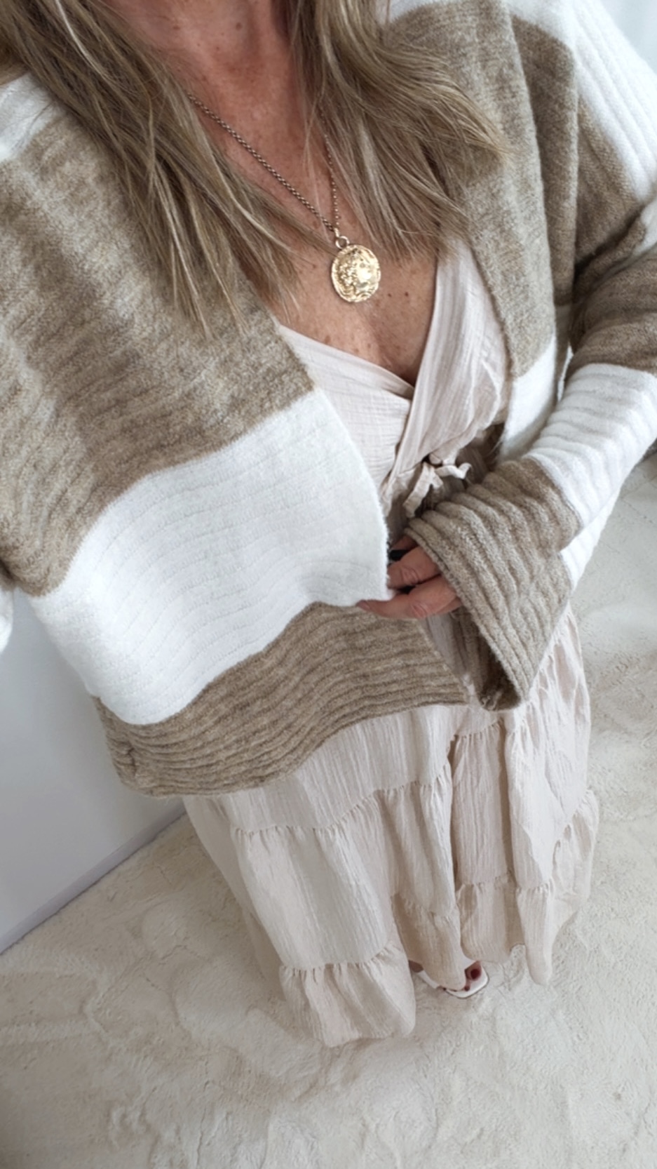 🌸💚✨ Cardigan Stripes Zireliah Made in Itlay 34-42/44 Strickjacke Streifen