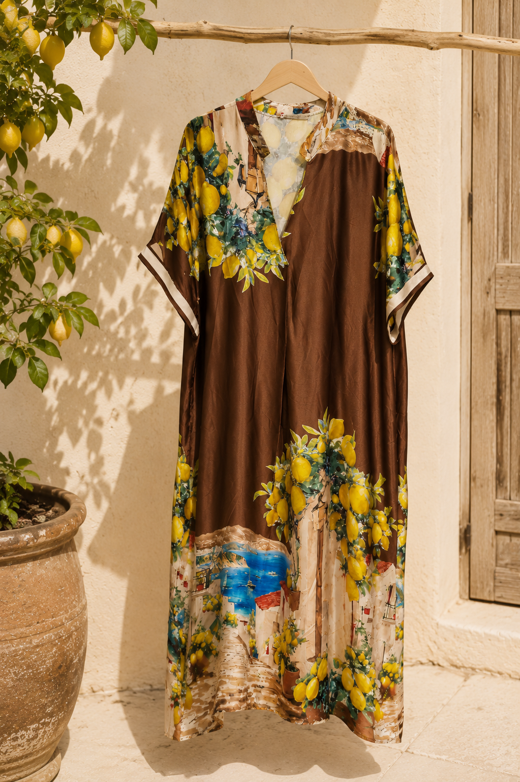 Kleid „Limone“ 🍋☀️ – Made in Italy Silk Gr 34-44