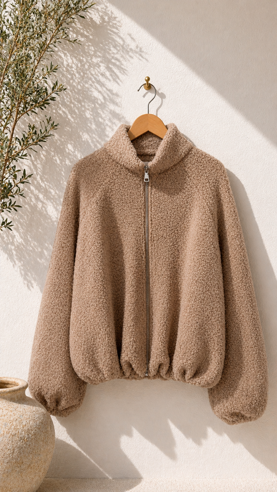 Bouclé-Jacke Uni I NO.JA0021 I Made in Italy I 34-42/44