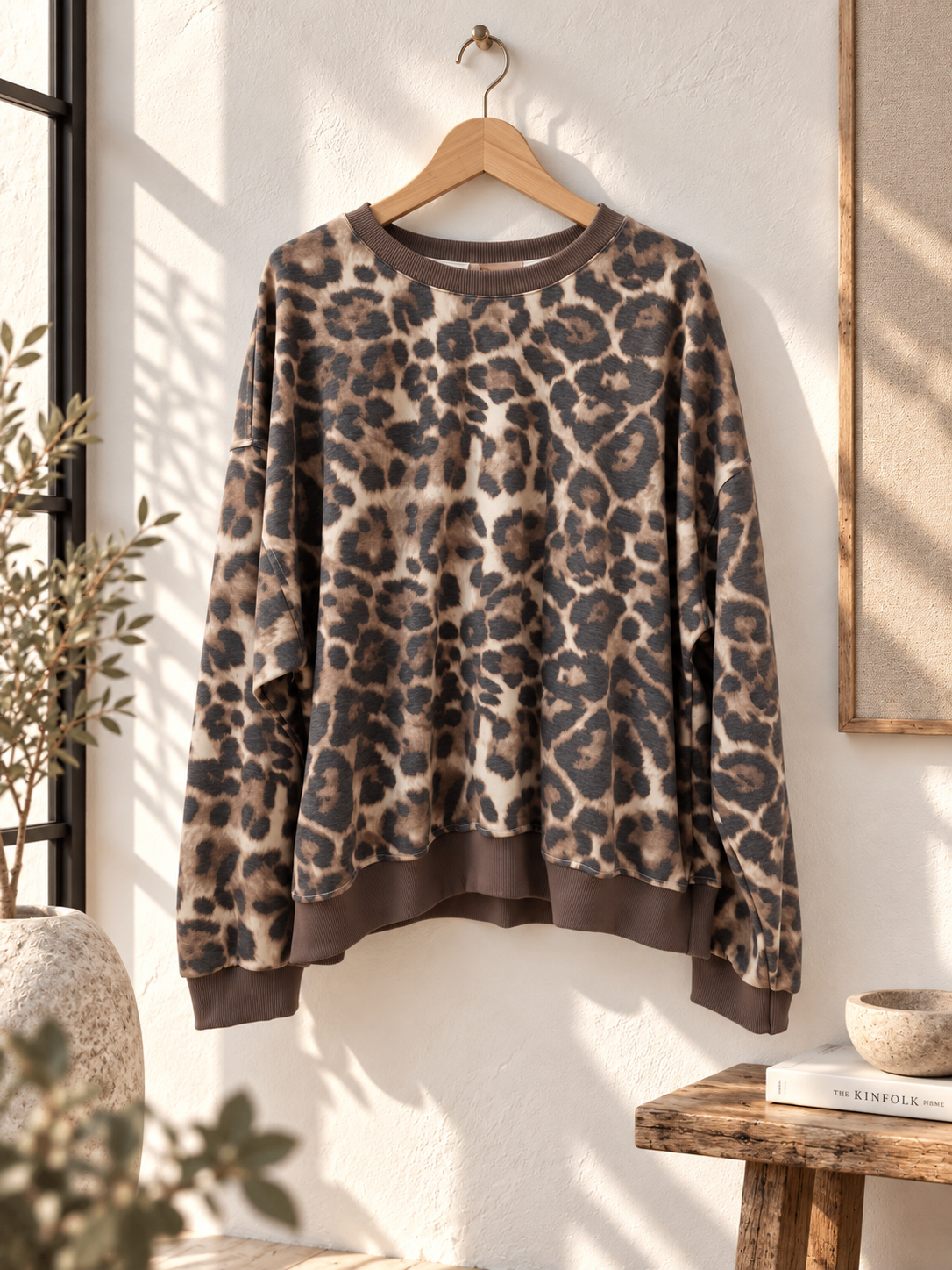 Leo Sweatshirt – butterweich & lässig | Made in Italy 🐆🤎 SW0102 Gr 34-42