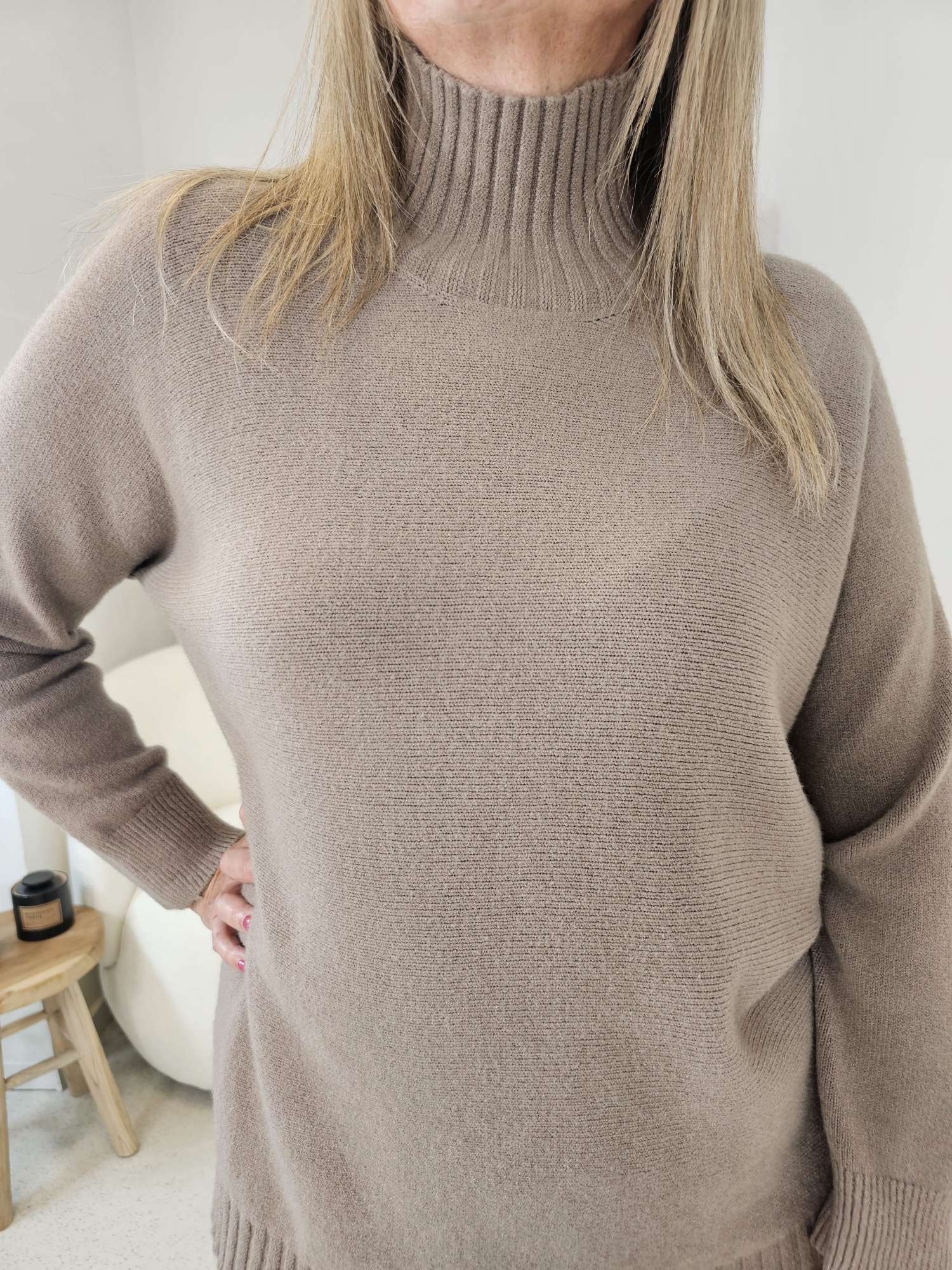 LIGHT KNIT SWEATER ALISON Stehkragen Oversize 34- 42 Made in Italy Pullover LIGHT KNIT SWEATER ALISON Stehkragen Oversize 34- 42 Made in Italy Pullover