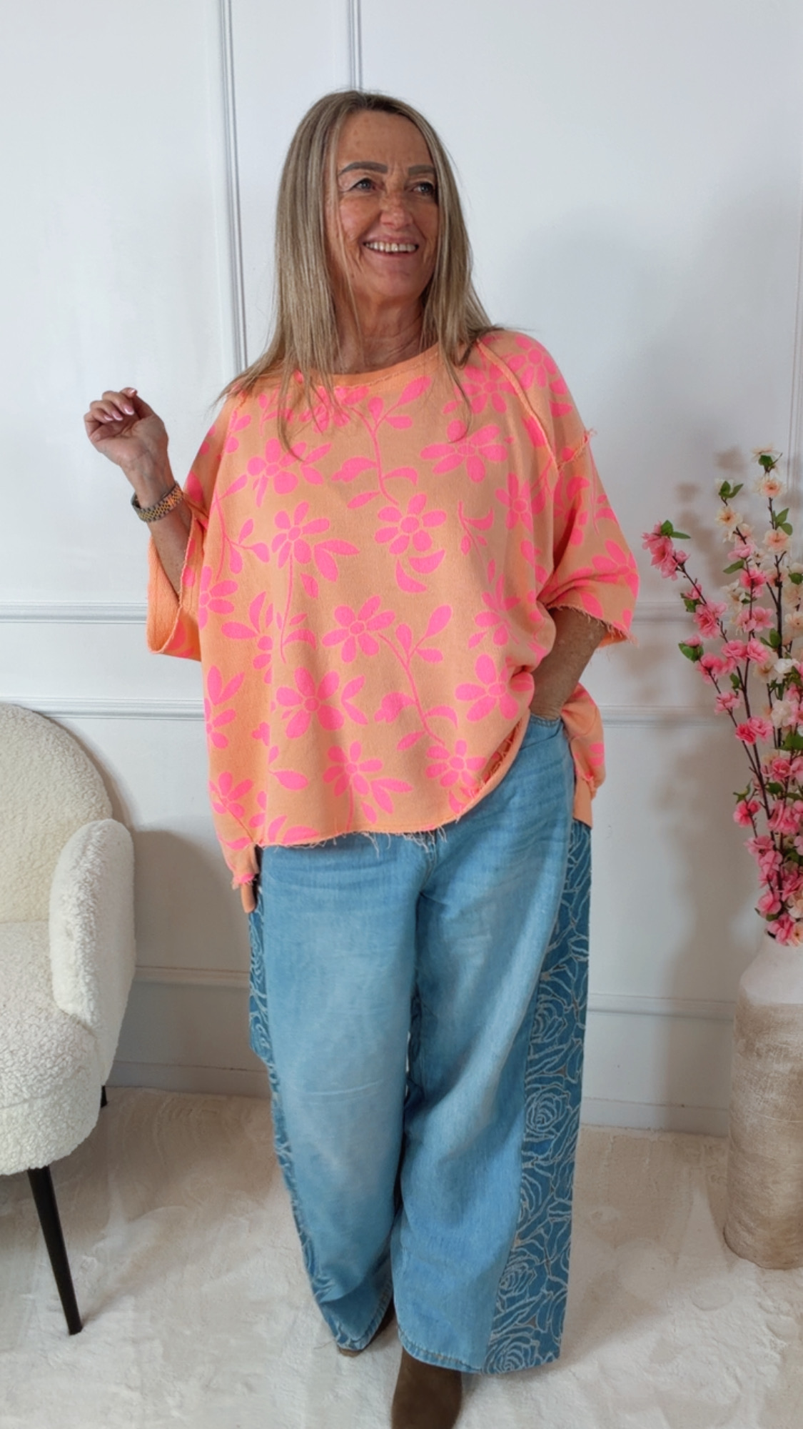 T-Shirt Sweater Ludovica Fiore Made in Italy 34-42/44