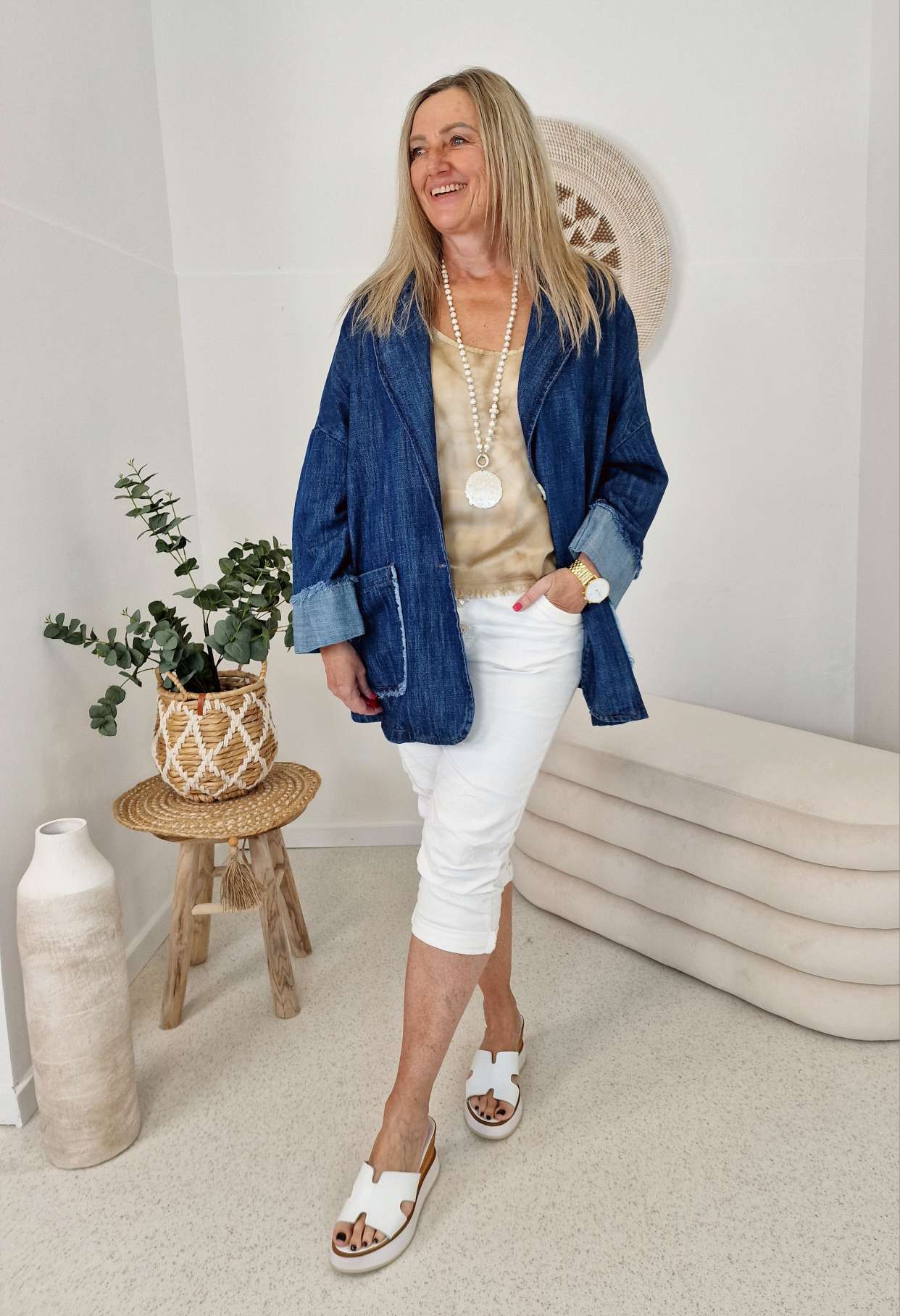 JEANS BLAZER TIMO DARK BLUE 34-42 Made in Italy Oversize Anzug Jacke JEANS BLAZER TIMO DARK BLUE 34-42 Made in Italy Oversize Anzug Jacke