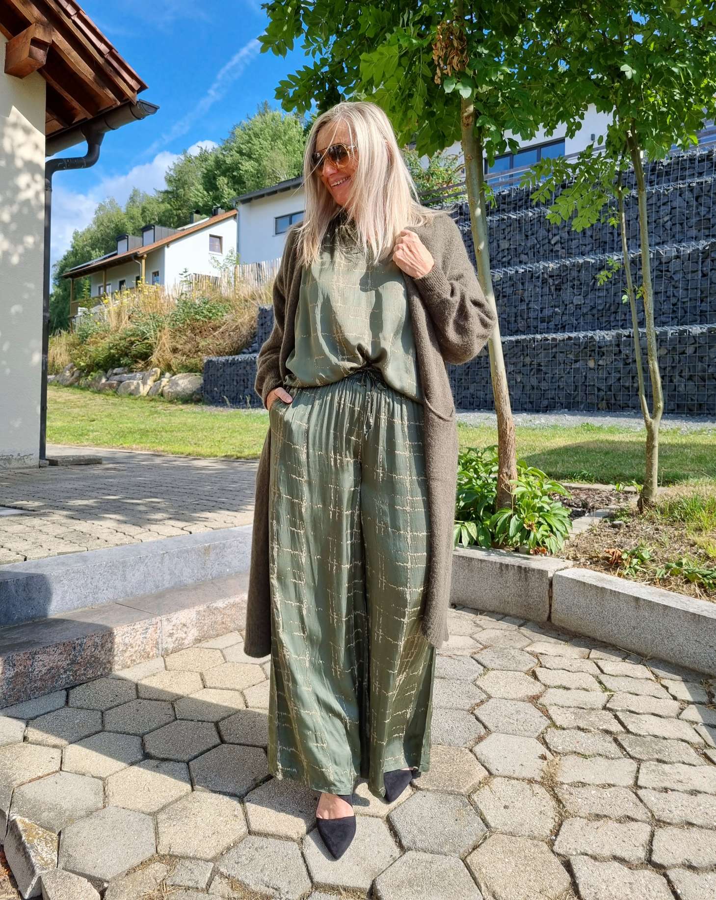 EDLER KNIT CARDIGAN BIRGIT KHAKI 34-42 Made in Italy Strickjacke Strickmantel Mantel Mohair EDLER KNIT CARDIGAN BIRGIT KHAKI 34-42 Made in Italy Strickjacke Strickmantel Mantel Mohair