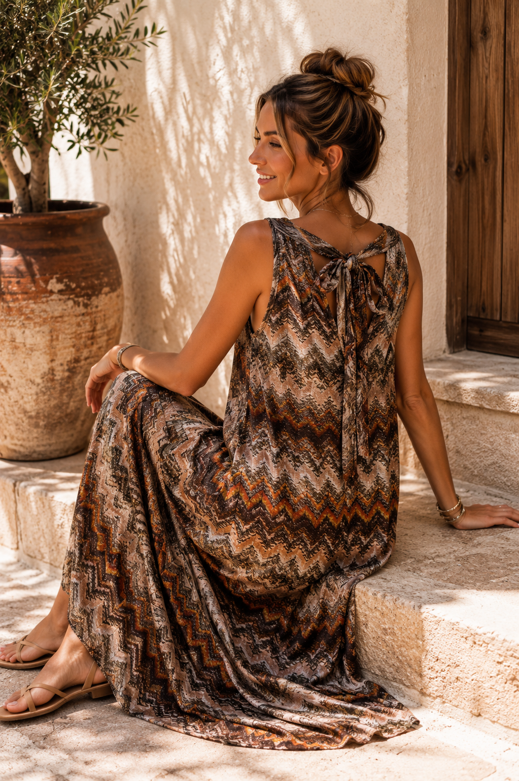 Plissee-Kleid Siena Glow – Made in Italy Gr. 34-42 Khaki