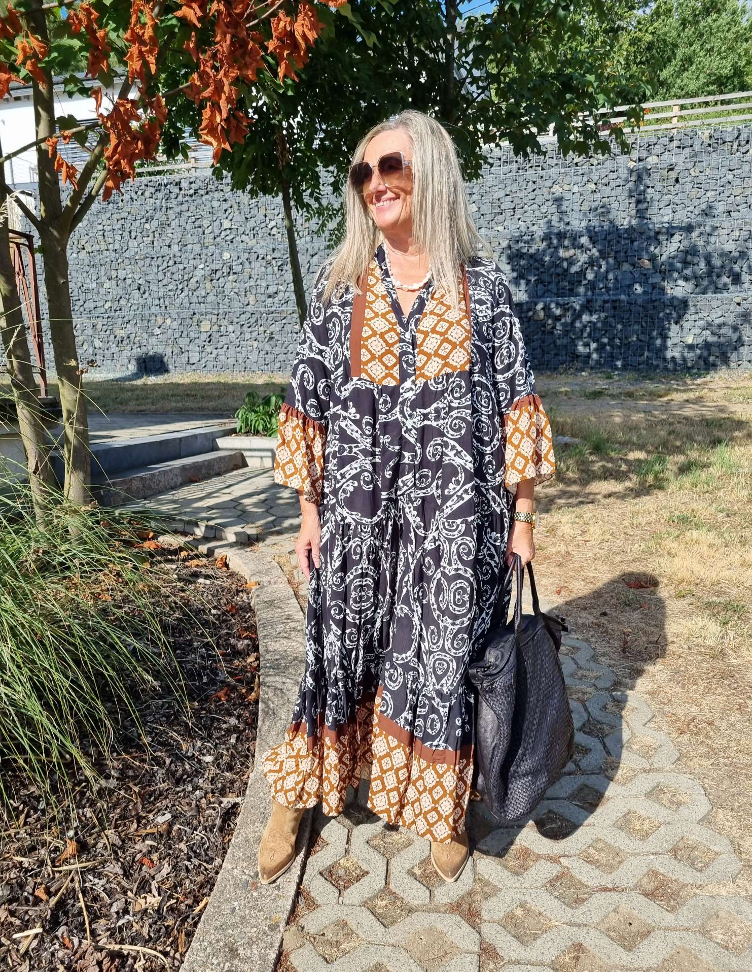 MAXI TUNIKA DRESS STROMBOLI SCHWARZ 34-40/42 Made in Italy langes Kleid Hängerchen Tunikakleid MAXI TUNIKA DRESS STROMBOLI SCHWARZ 34-40/42 Made in Italy langes Kleid Hängerchen Tunikakleid
