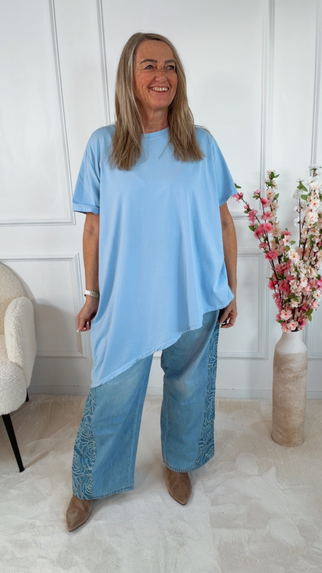 SHIRT KATE ASYMMETRISCH Made in Italy 36 - 44/46